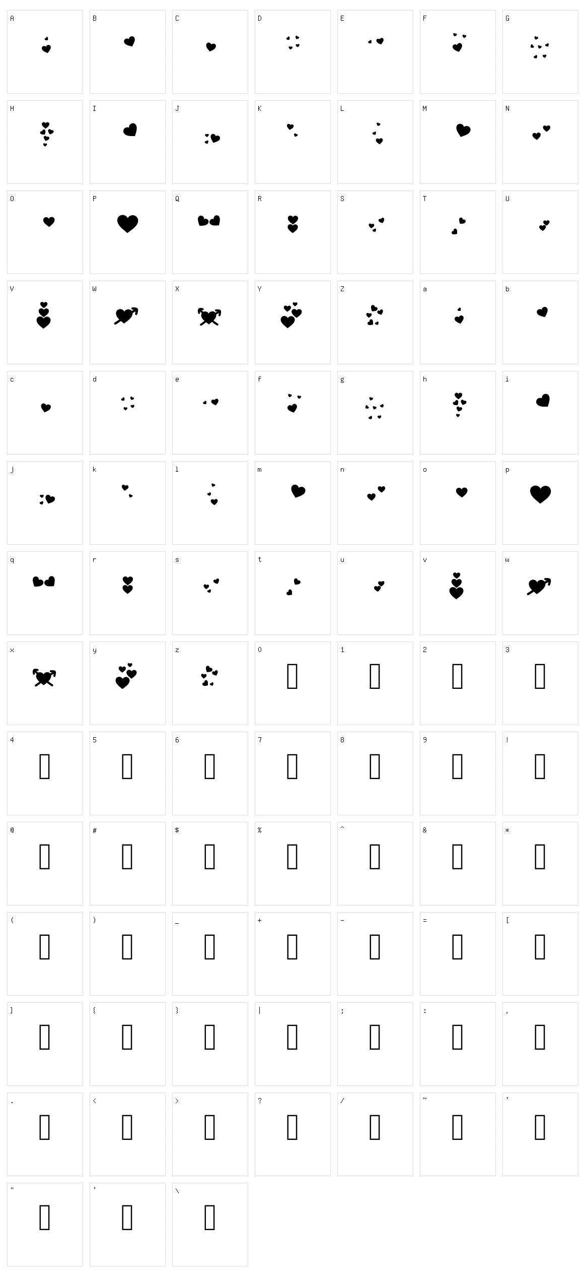 Bonus Hearts Character Set