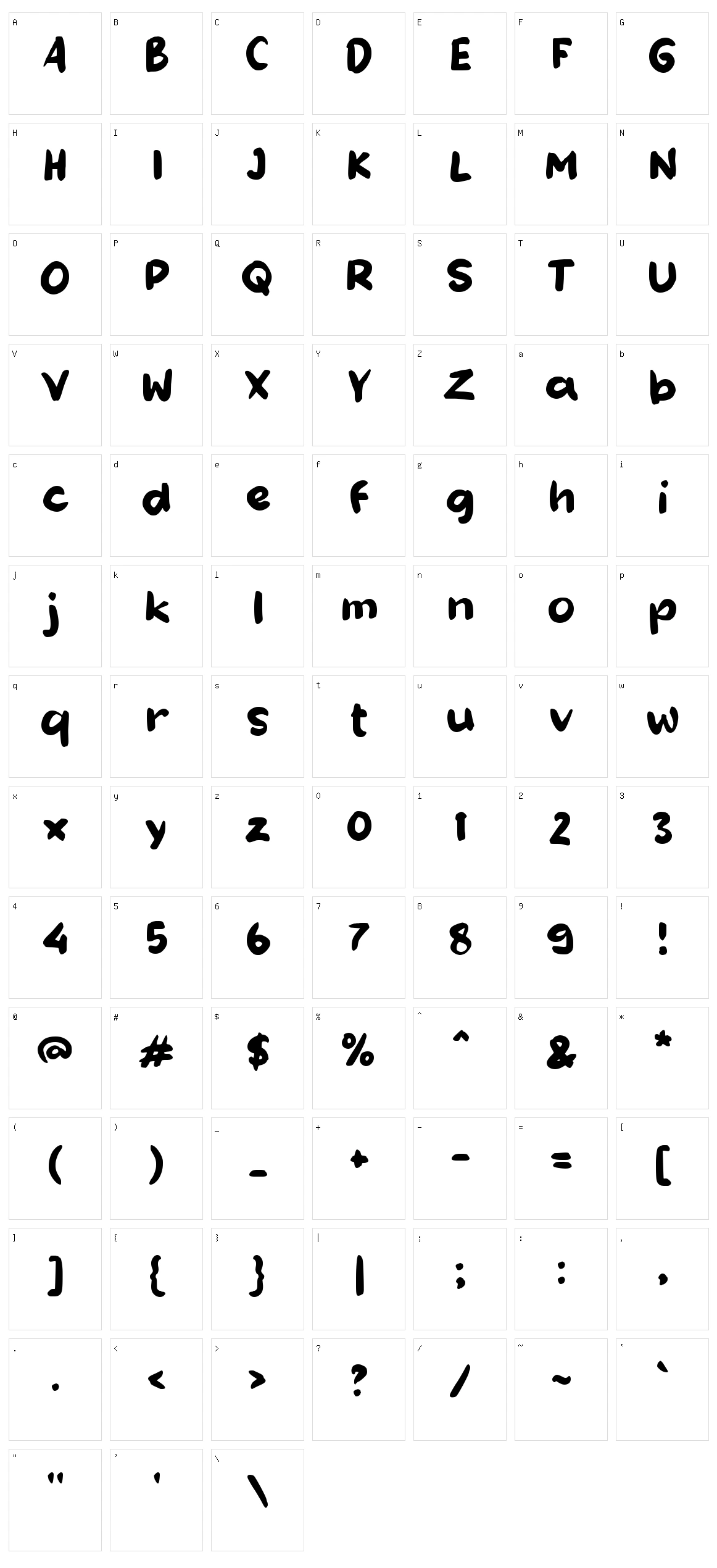 f Filsan Character Set