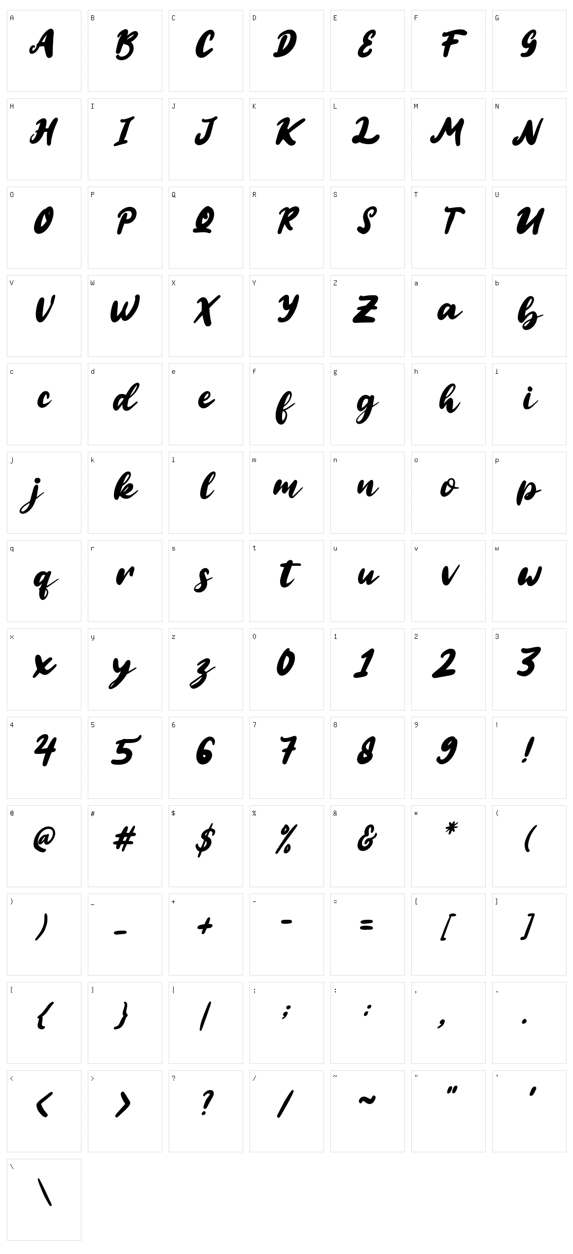 Hamidah Character Set