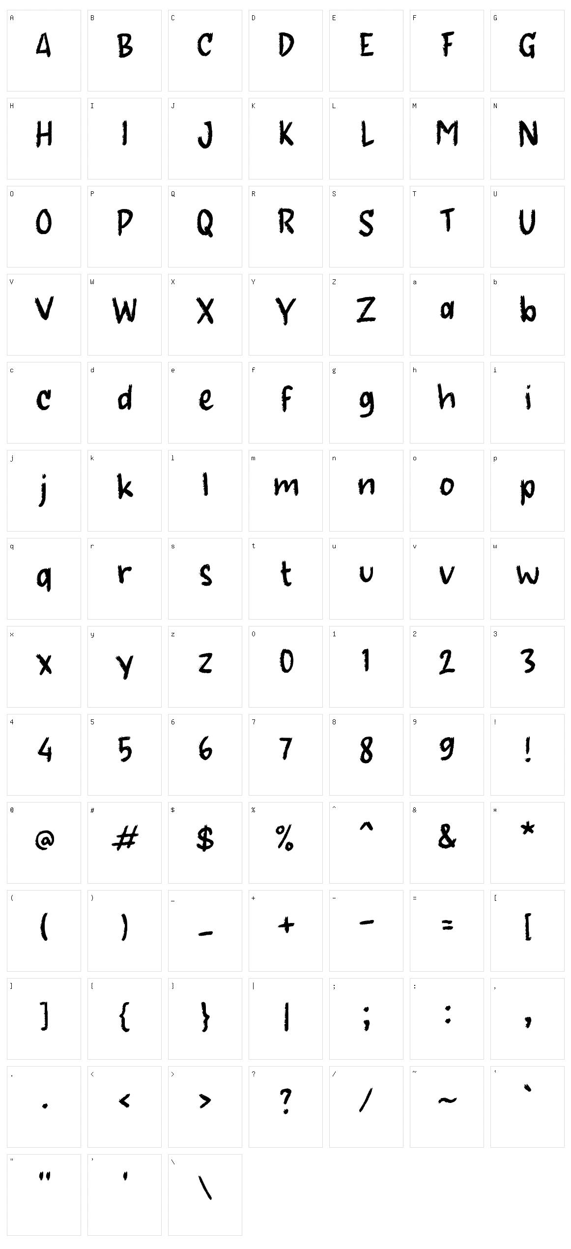 g Gerik Character Set