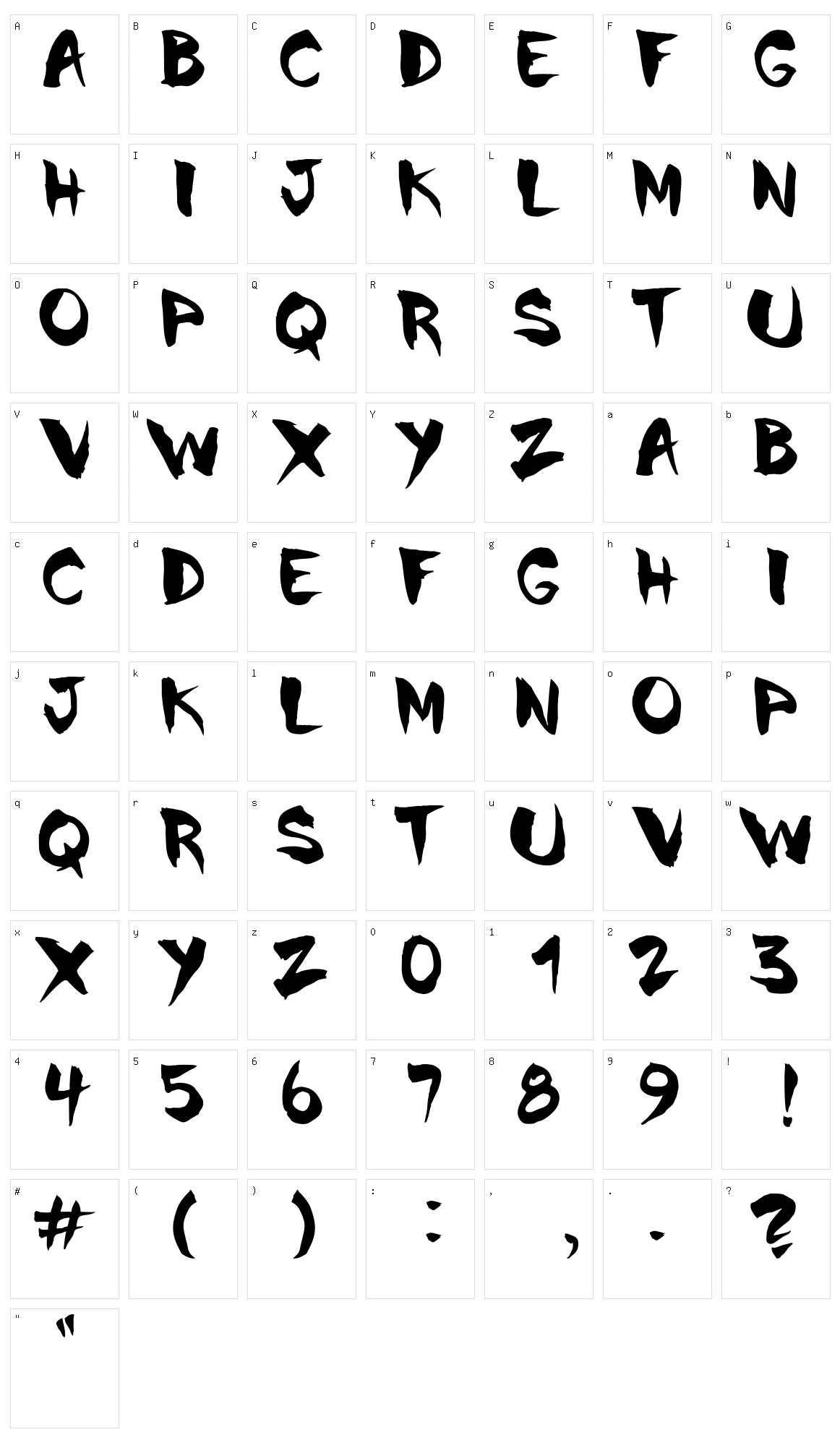 Chinela Brush Character Set