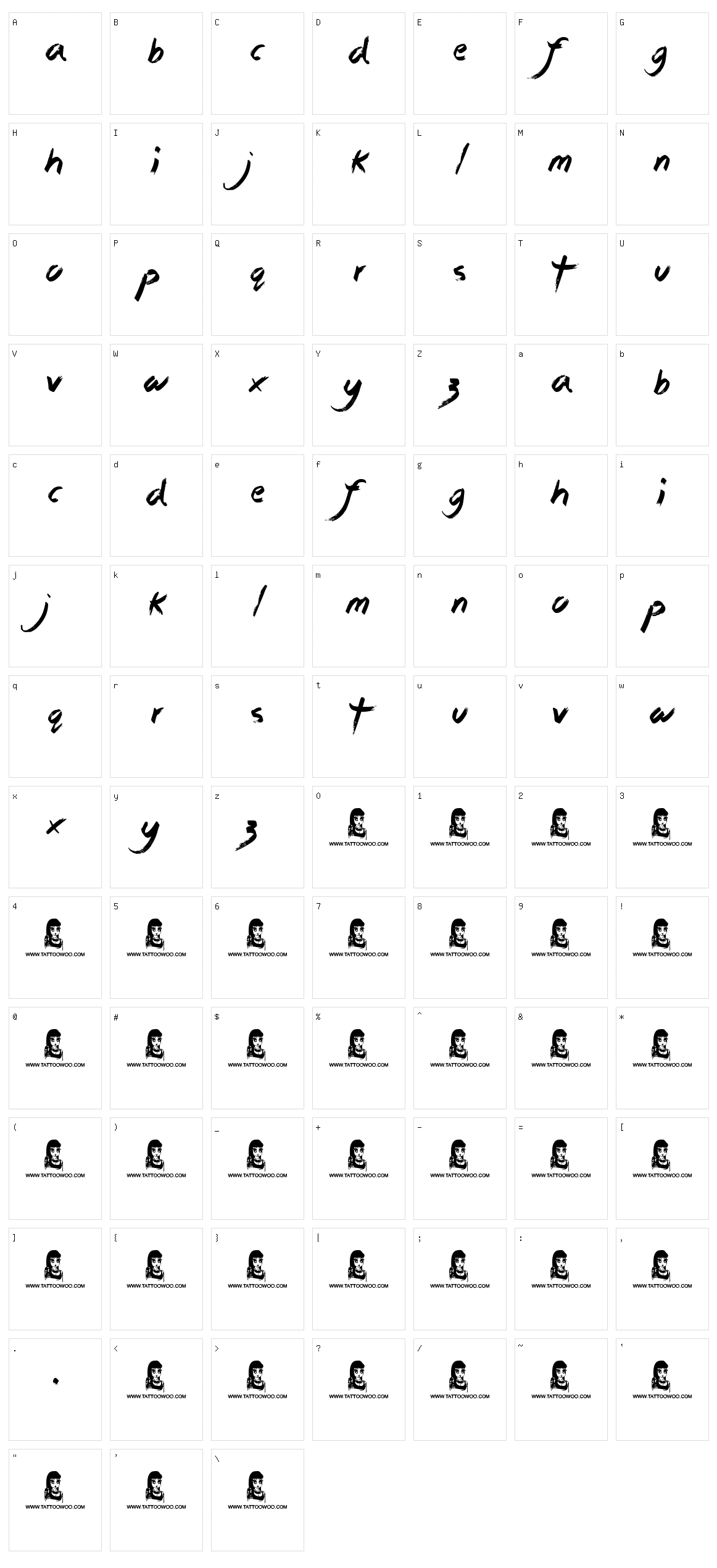 Sticky Things Character Set