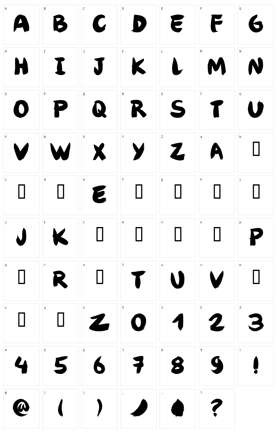 Angel Brotxa Character Set