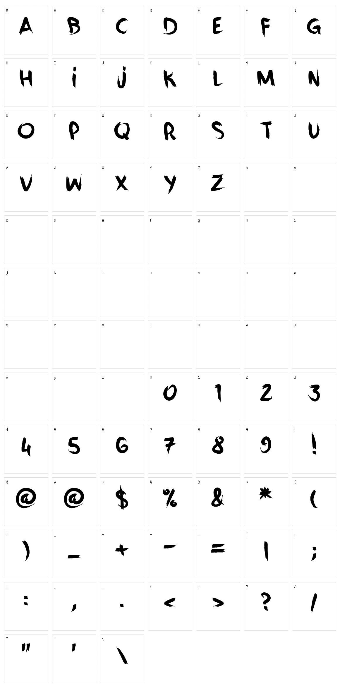 Vanity Cre Character Set