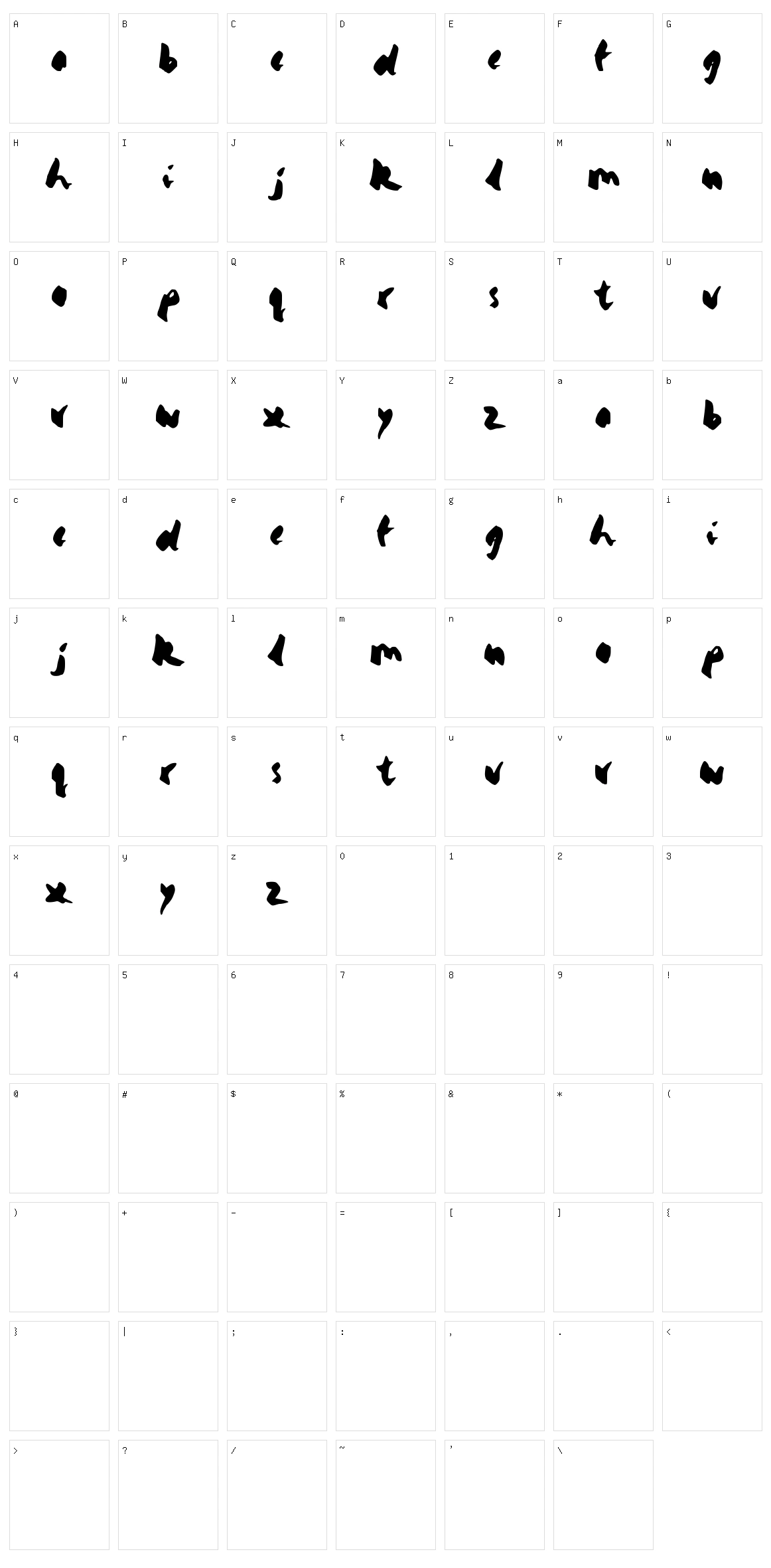 Yello Character Set
