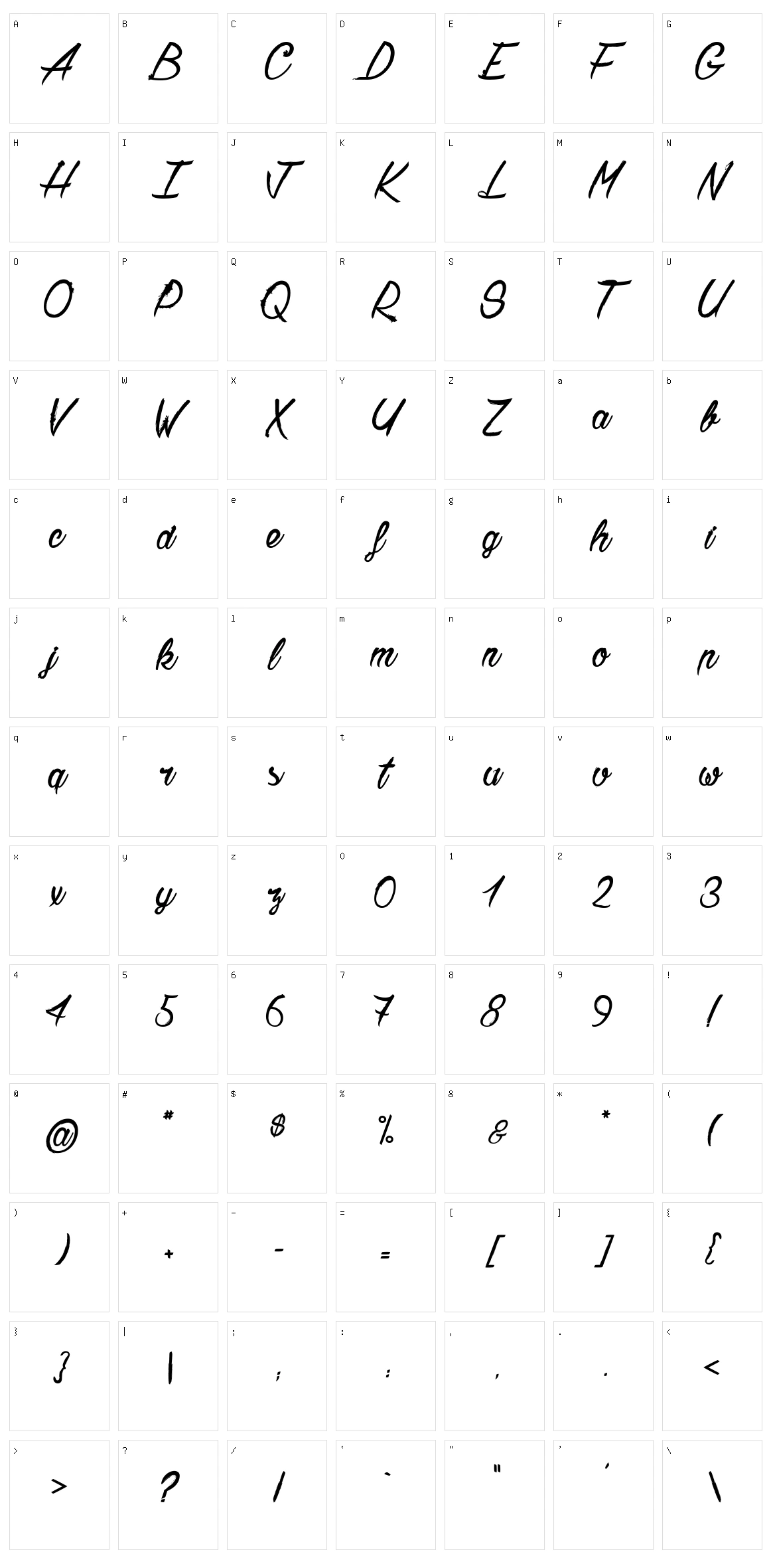 Chardons Brush Character Set