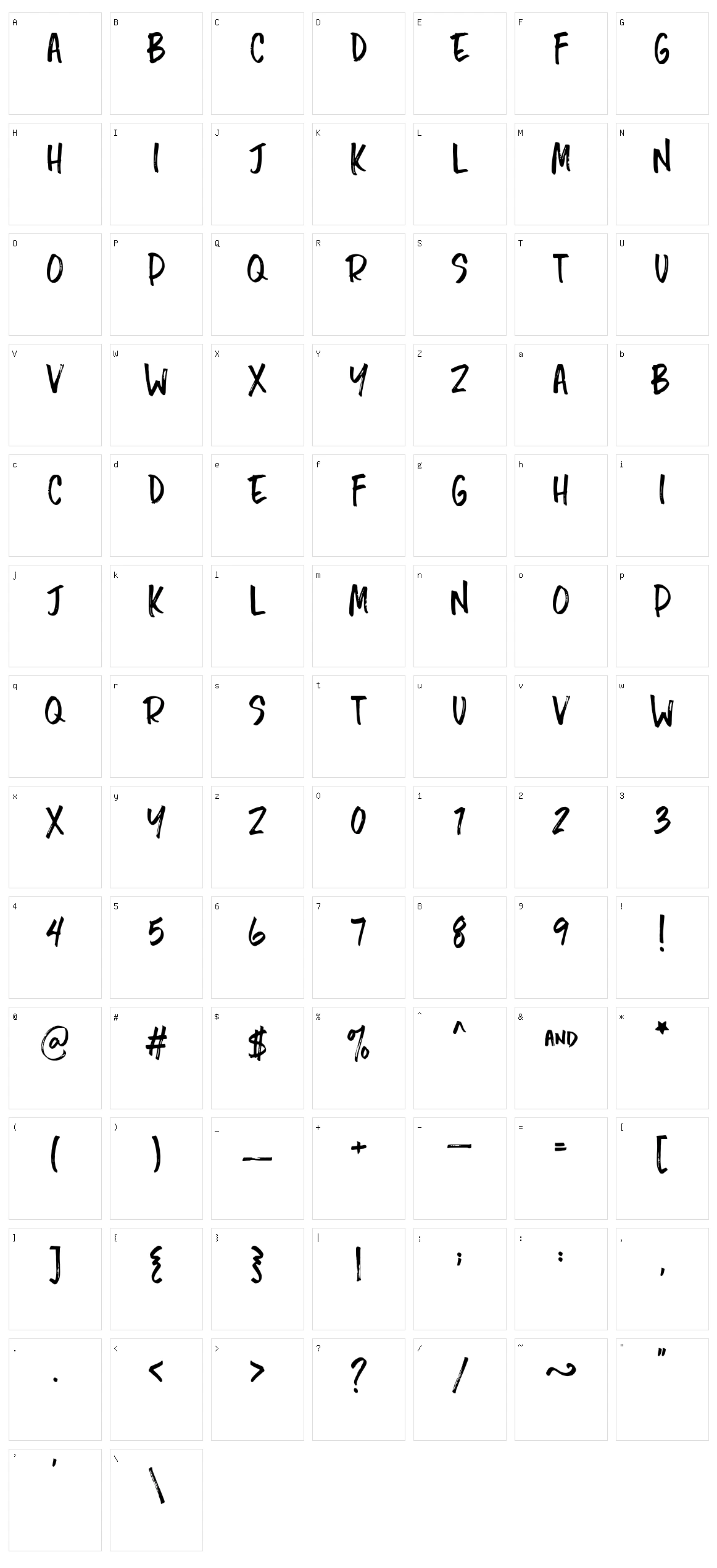 Chopshop Character Set