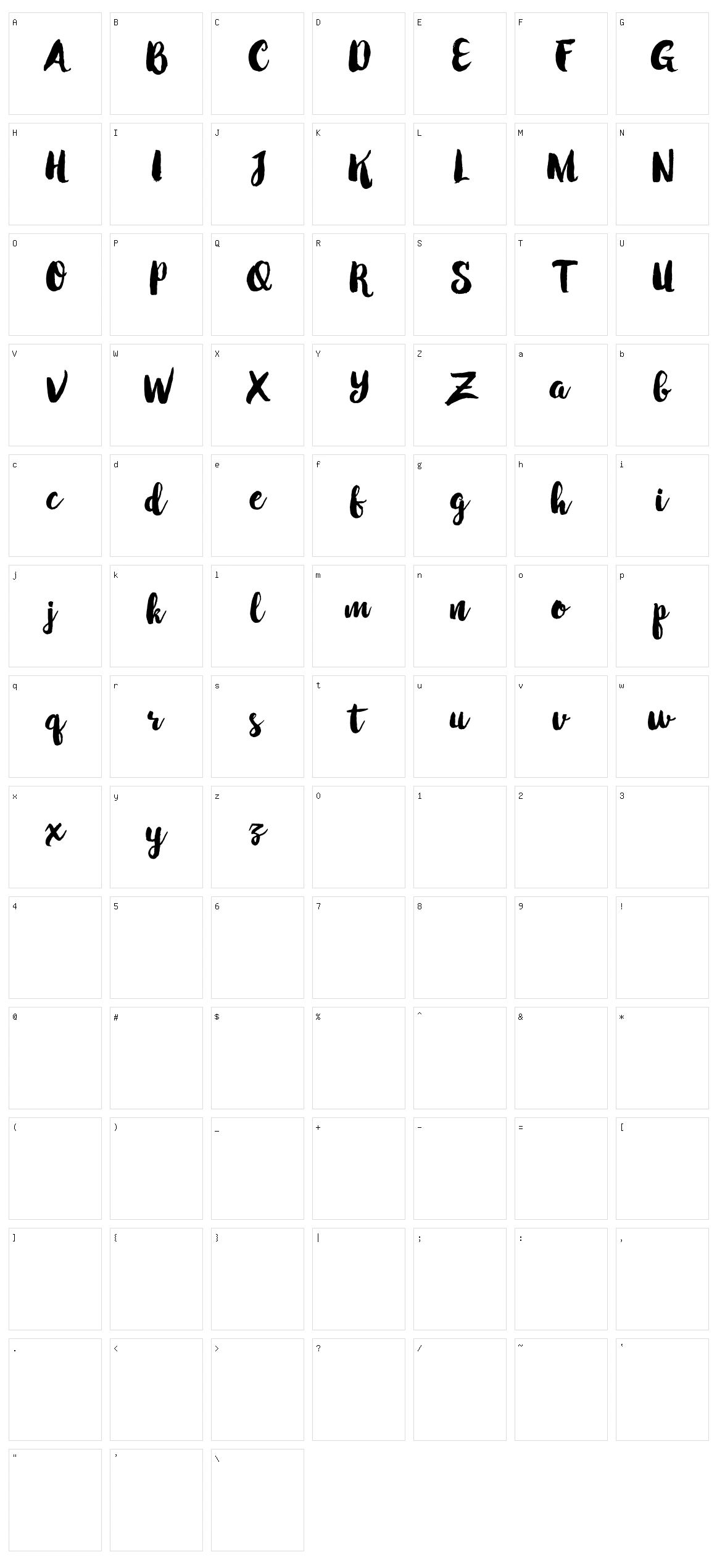 Winter Brush Character Set