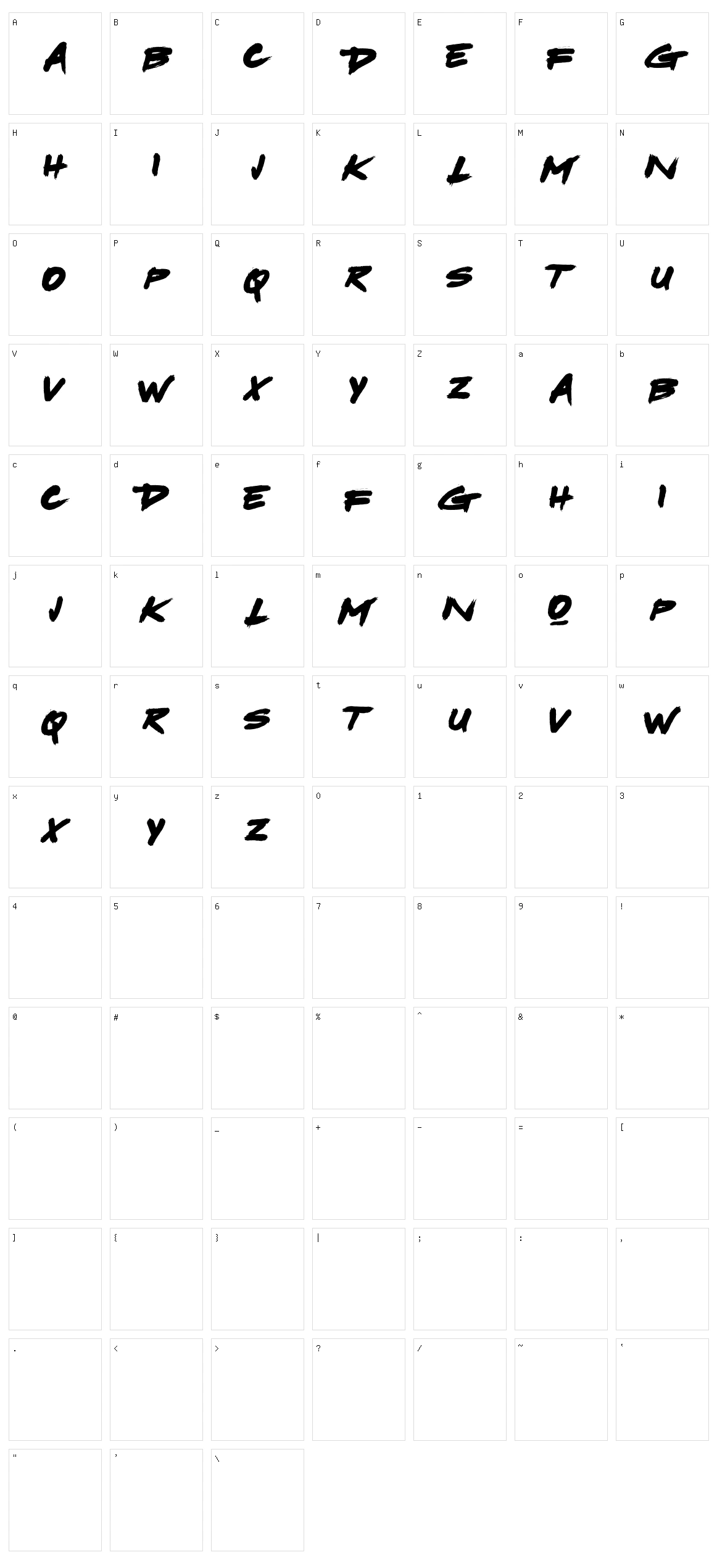 Gode Character Set