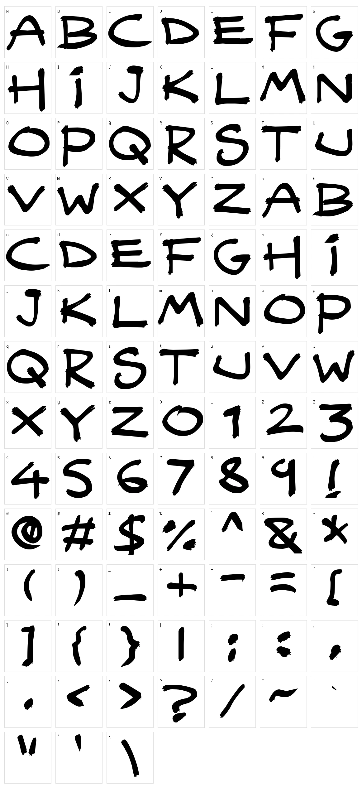 Quicky Brush Character Set