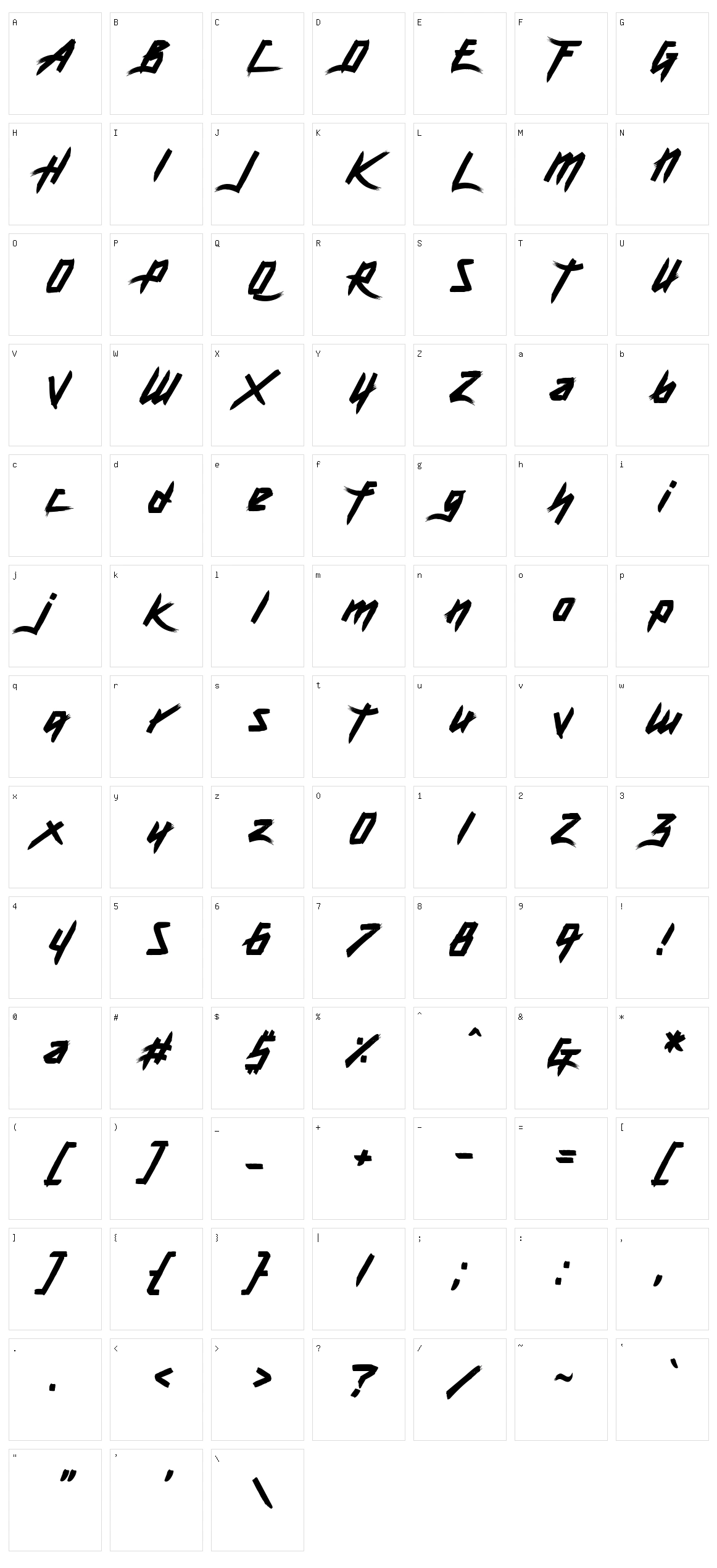 Death Knell Character Set