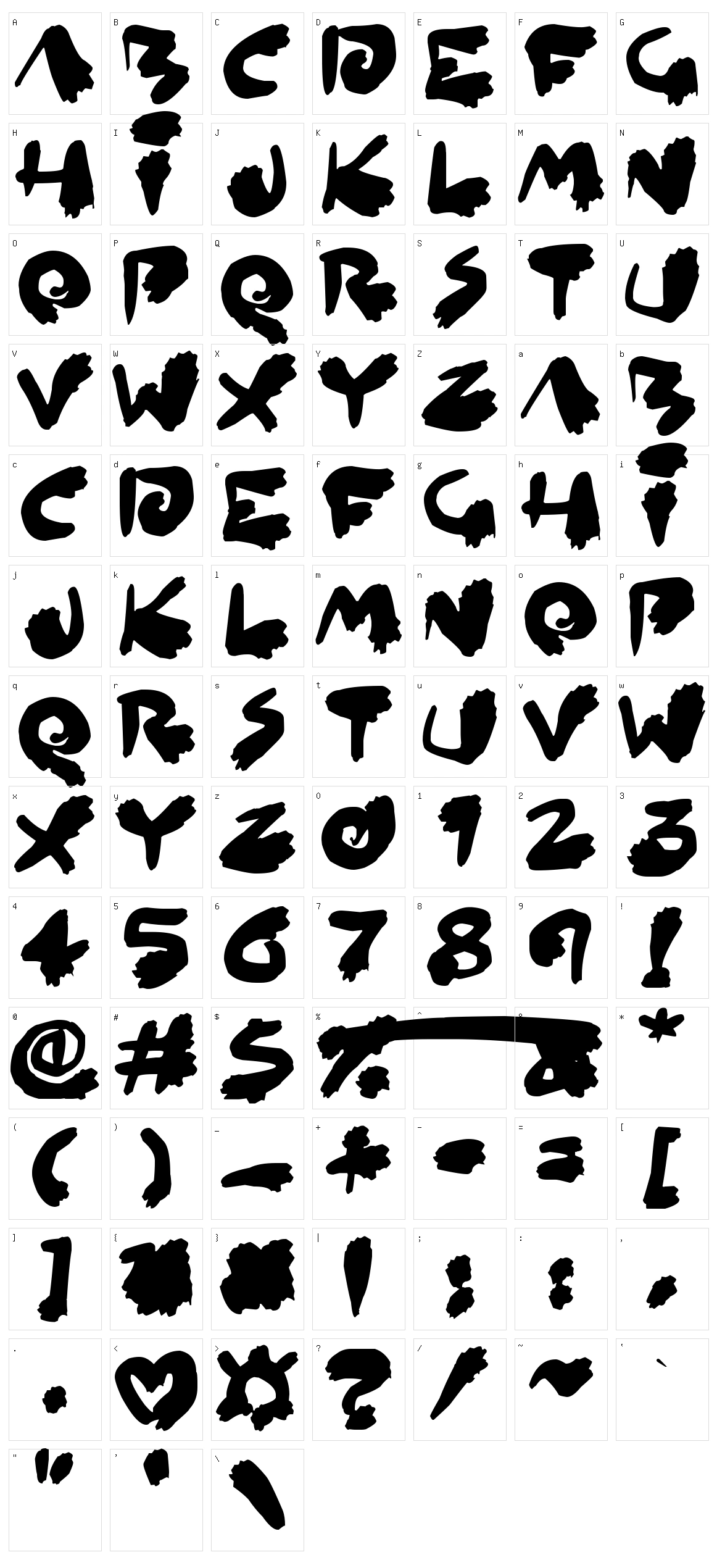 Inked Out Character Set