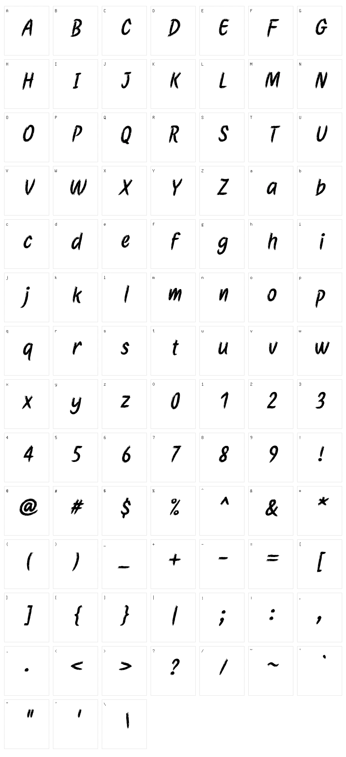 Etchas Character Set