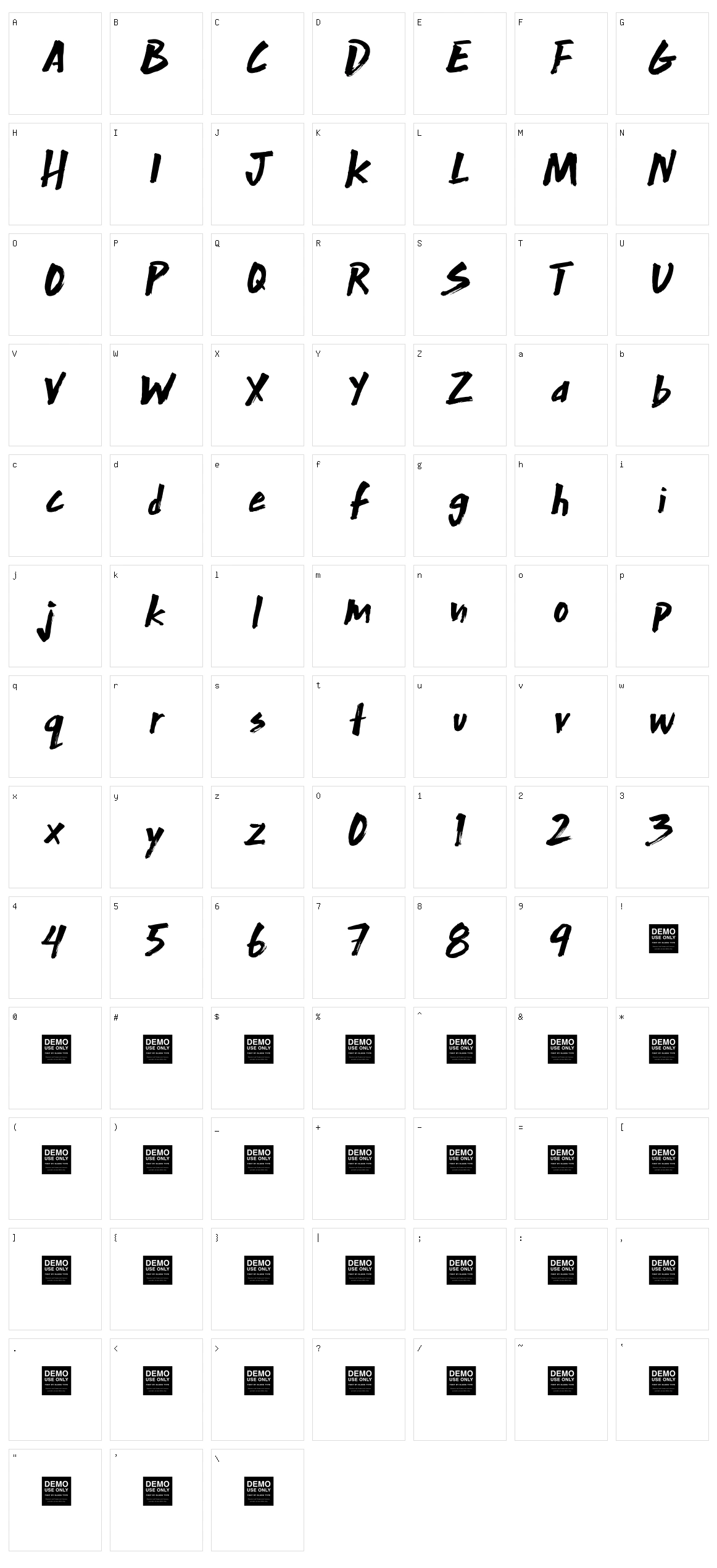 Extra Mile Character Set