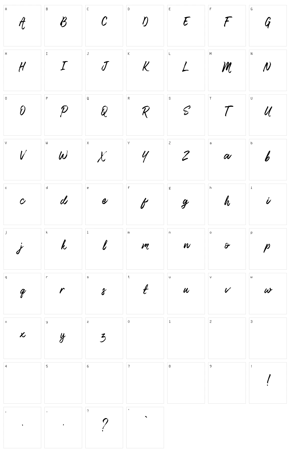 Lismonia Character Set