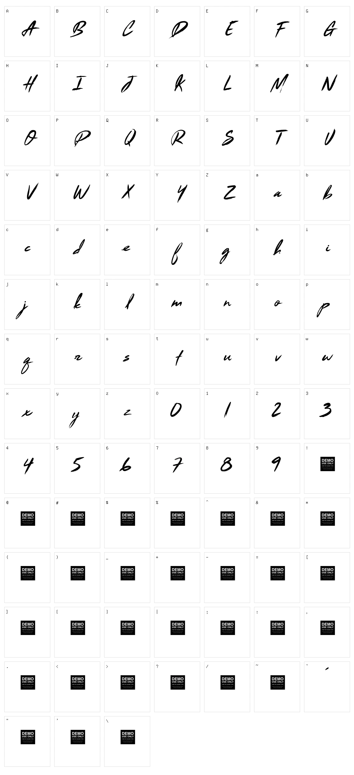 Black Marble Character Set