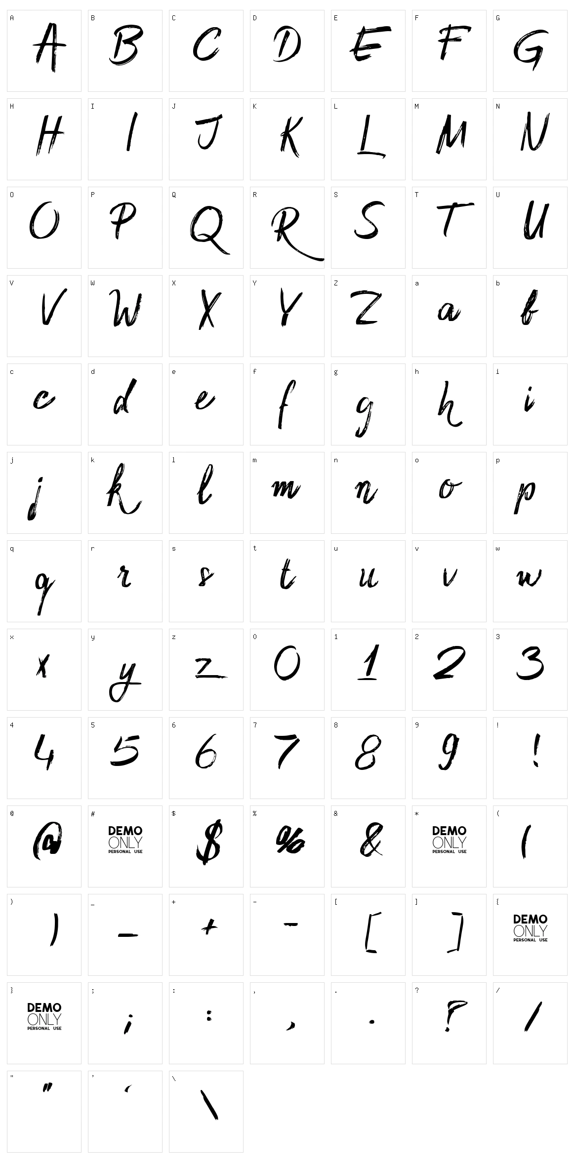 Sidney Character Set