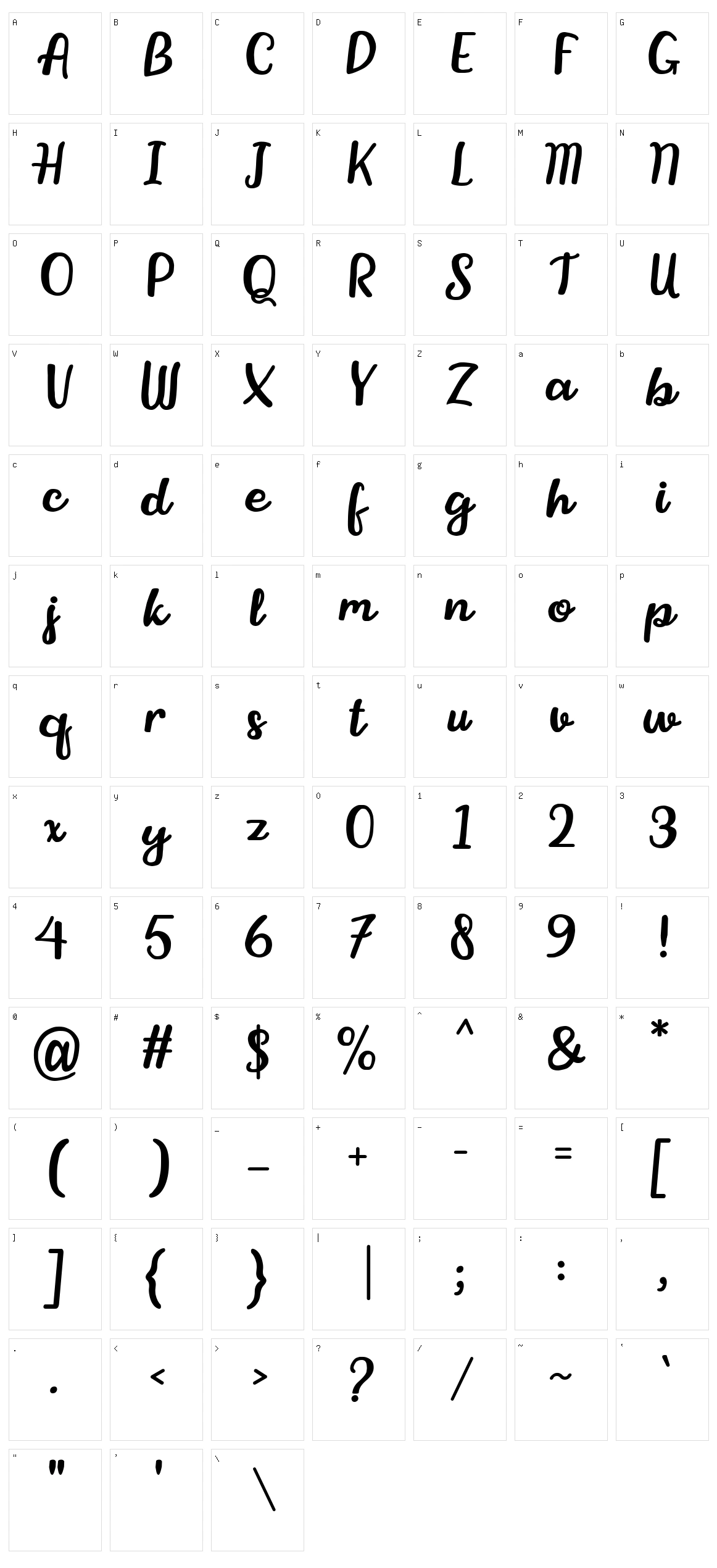 Stika Character Set