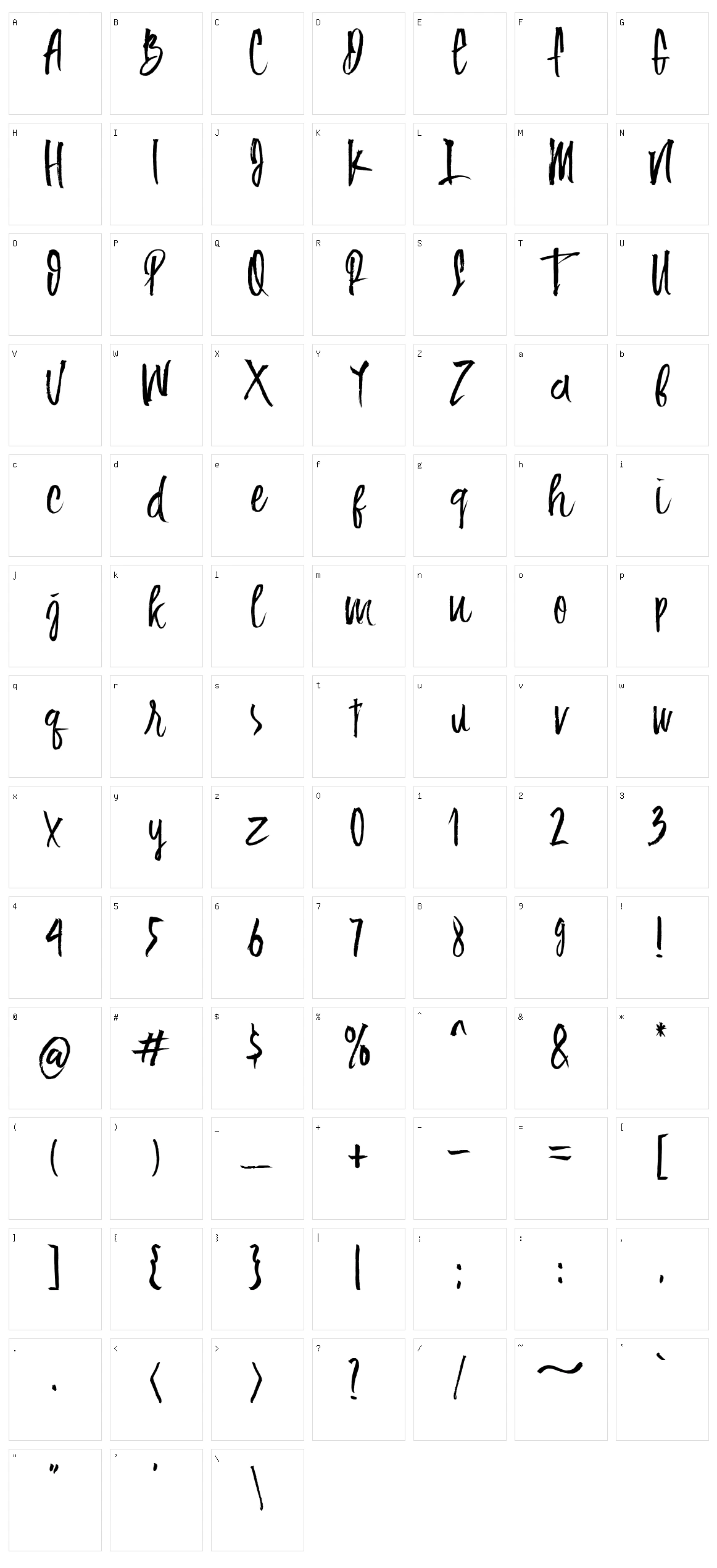 Hui Boled Character Set