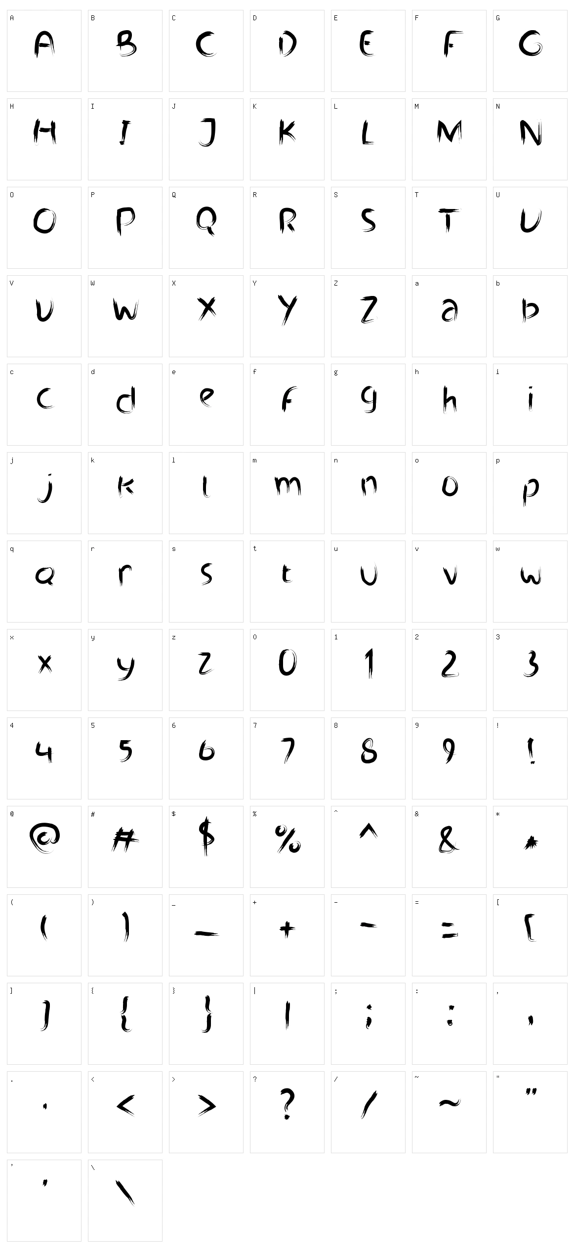 Branda Character Set