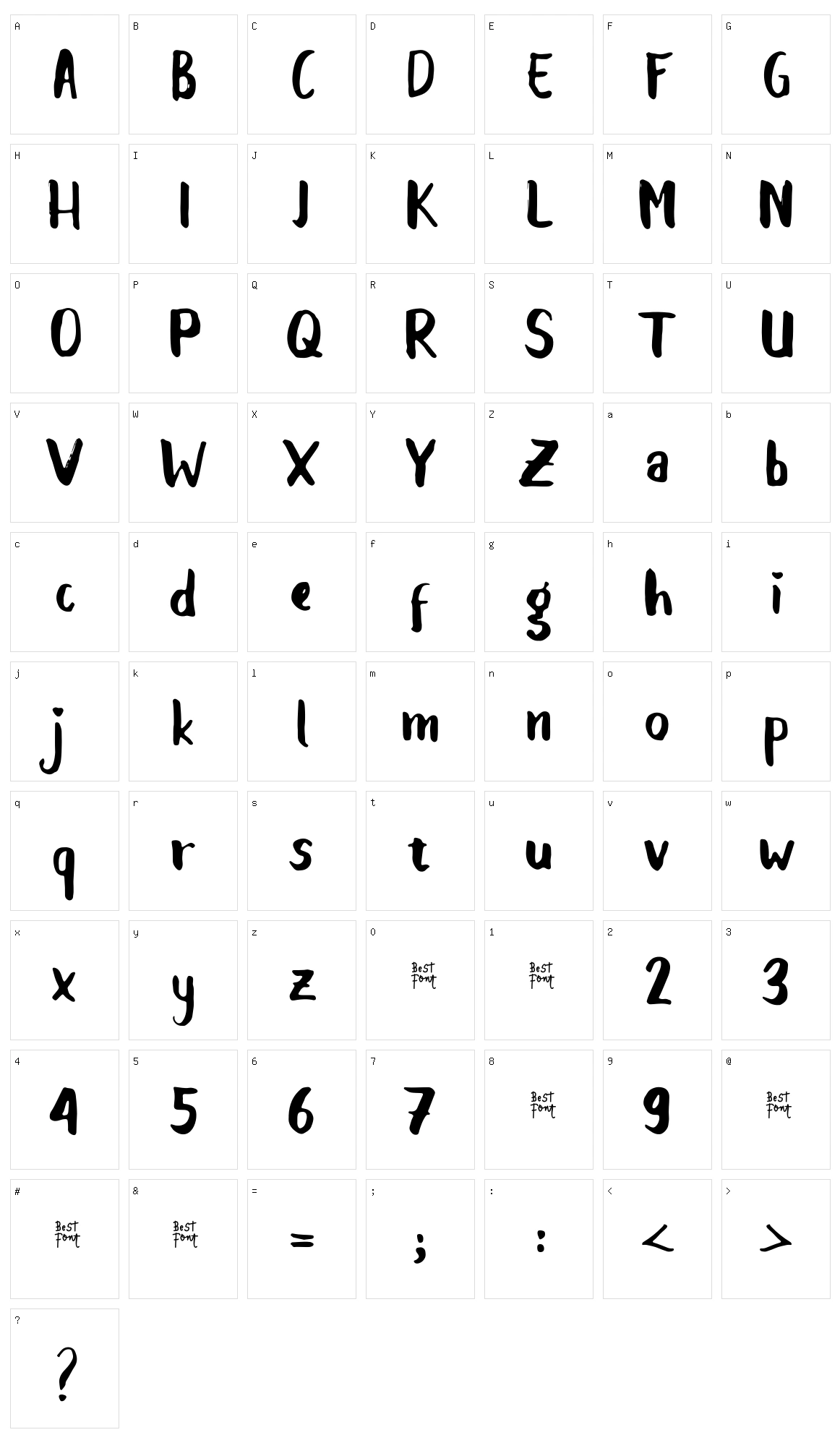 Balalak Character Set