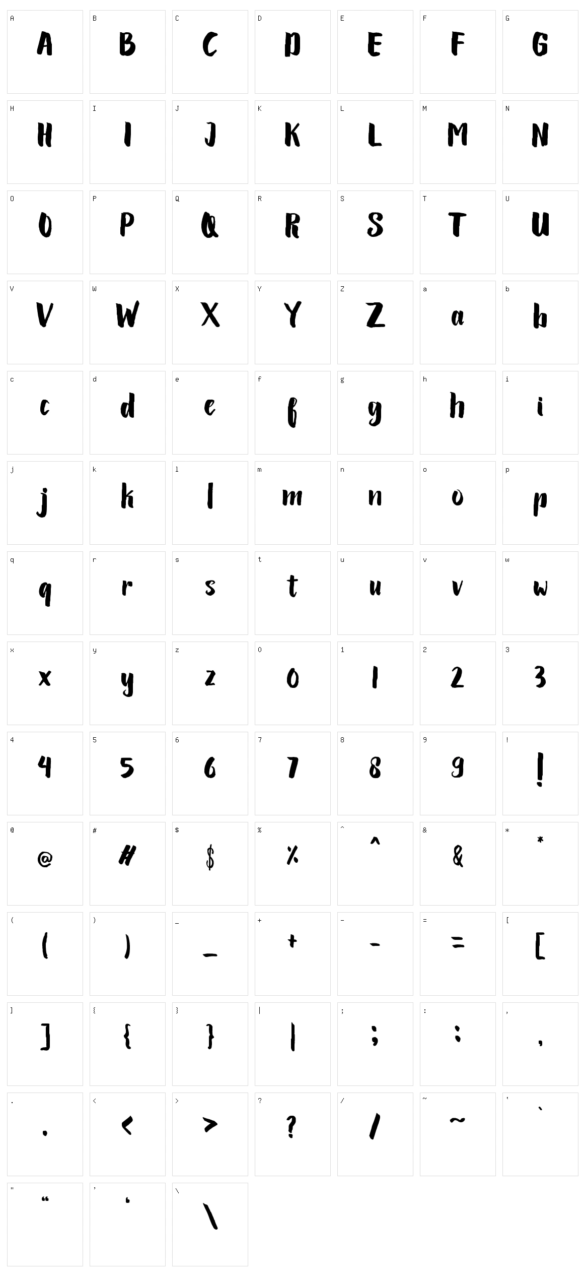 Lariess Character Set