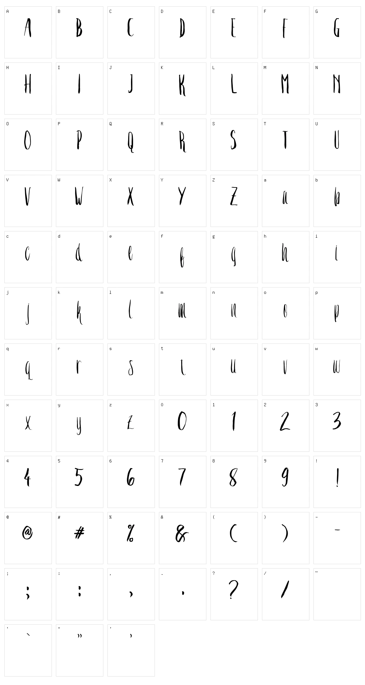 Crash One Character Set