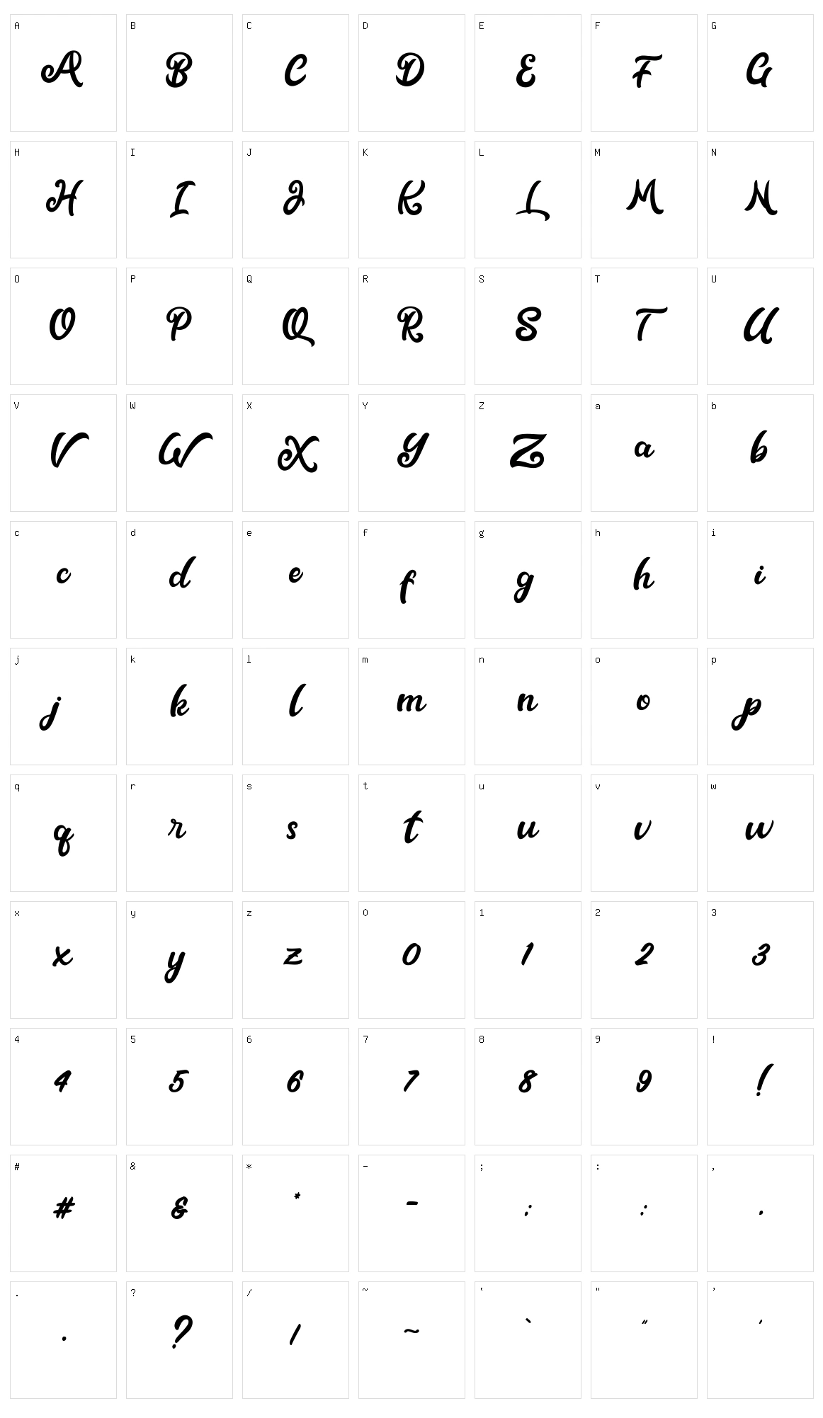 Metal Ink Character Set