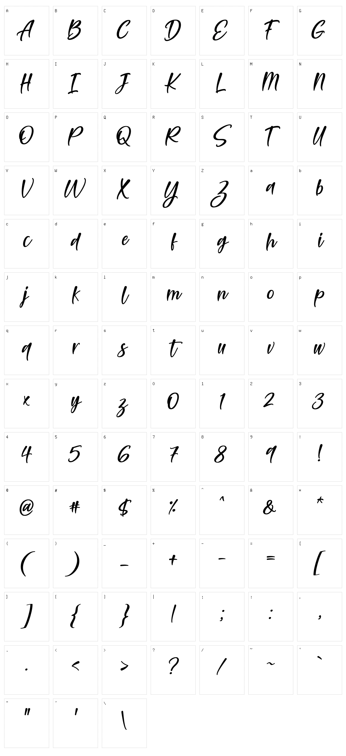 Feltarigo Character Set