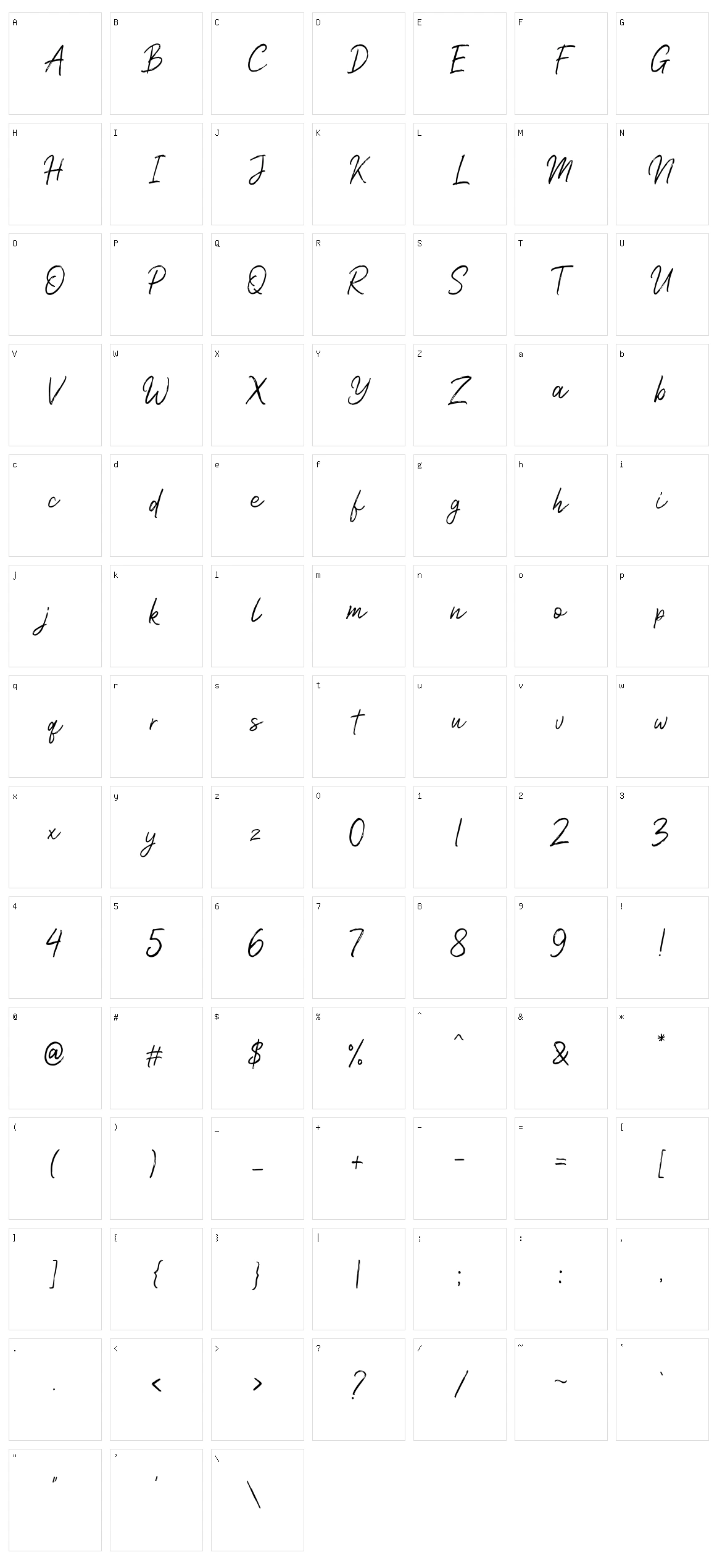 Nicollast Character Set