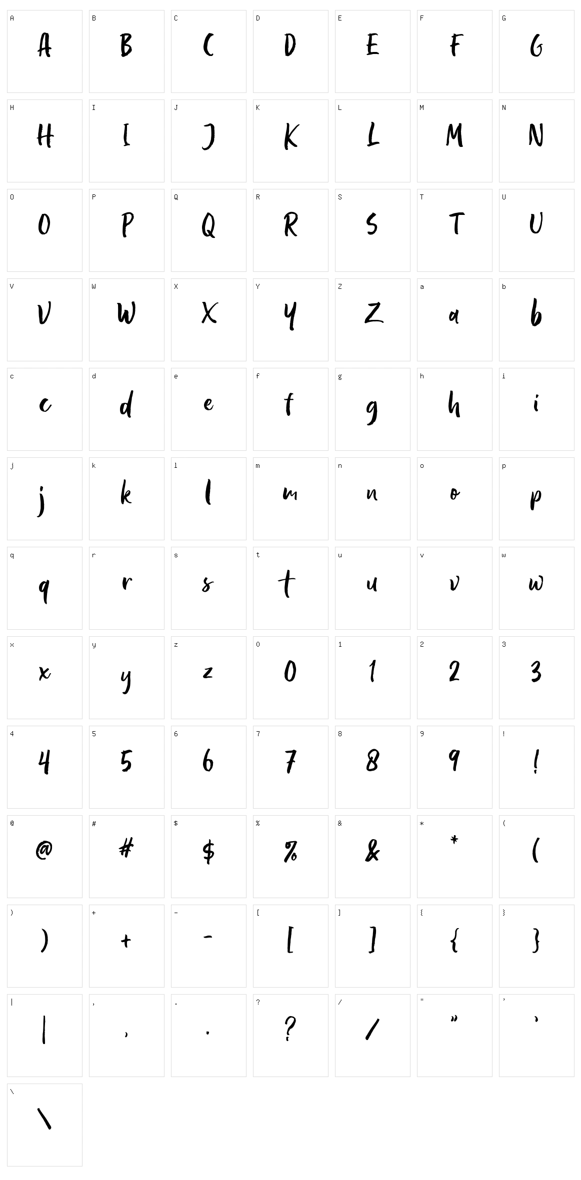 Pastelle Character Set