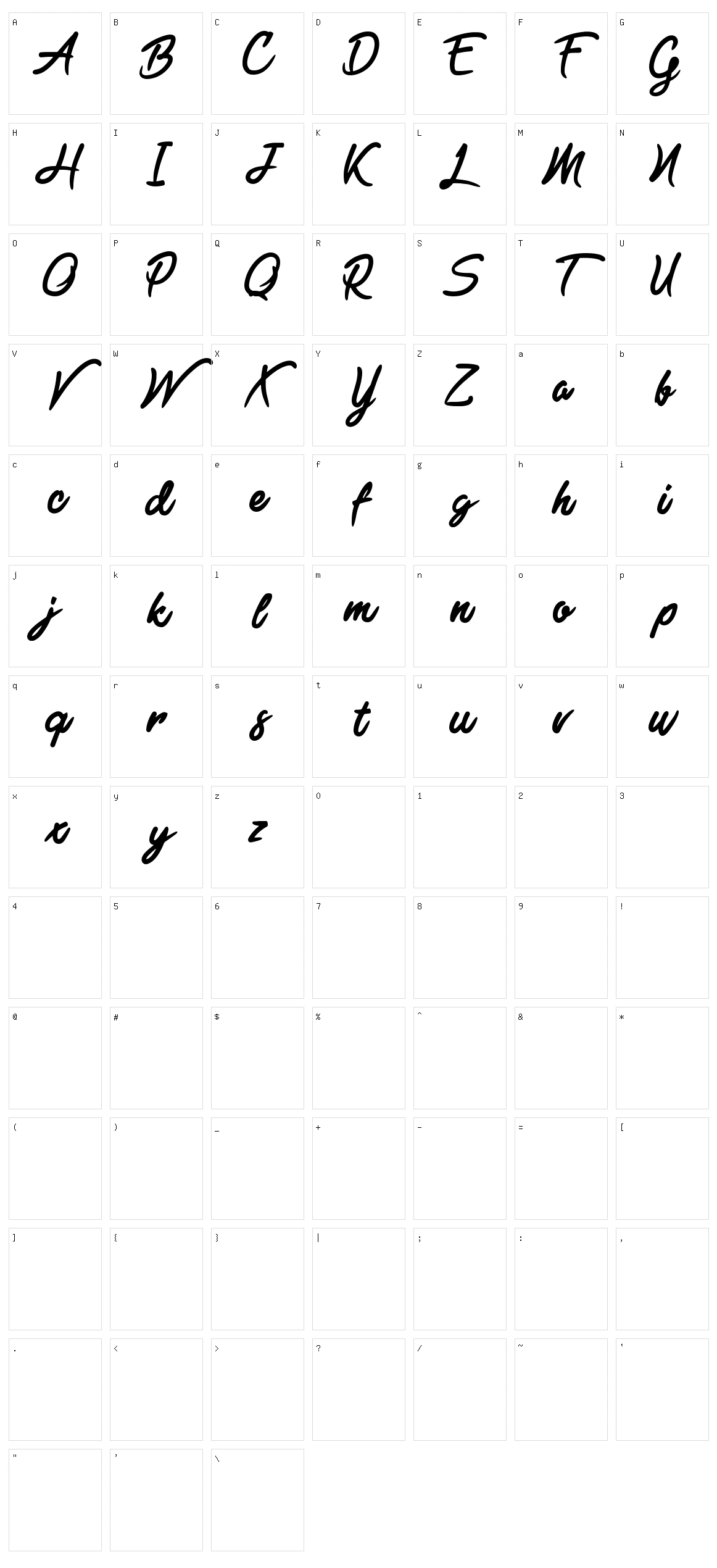 Black Freeday Character Set