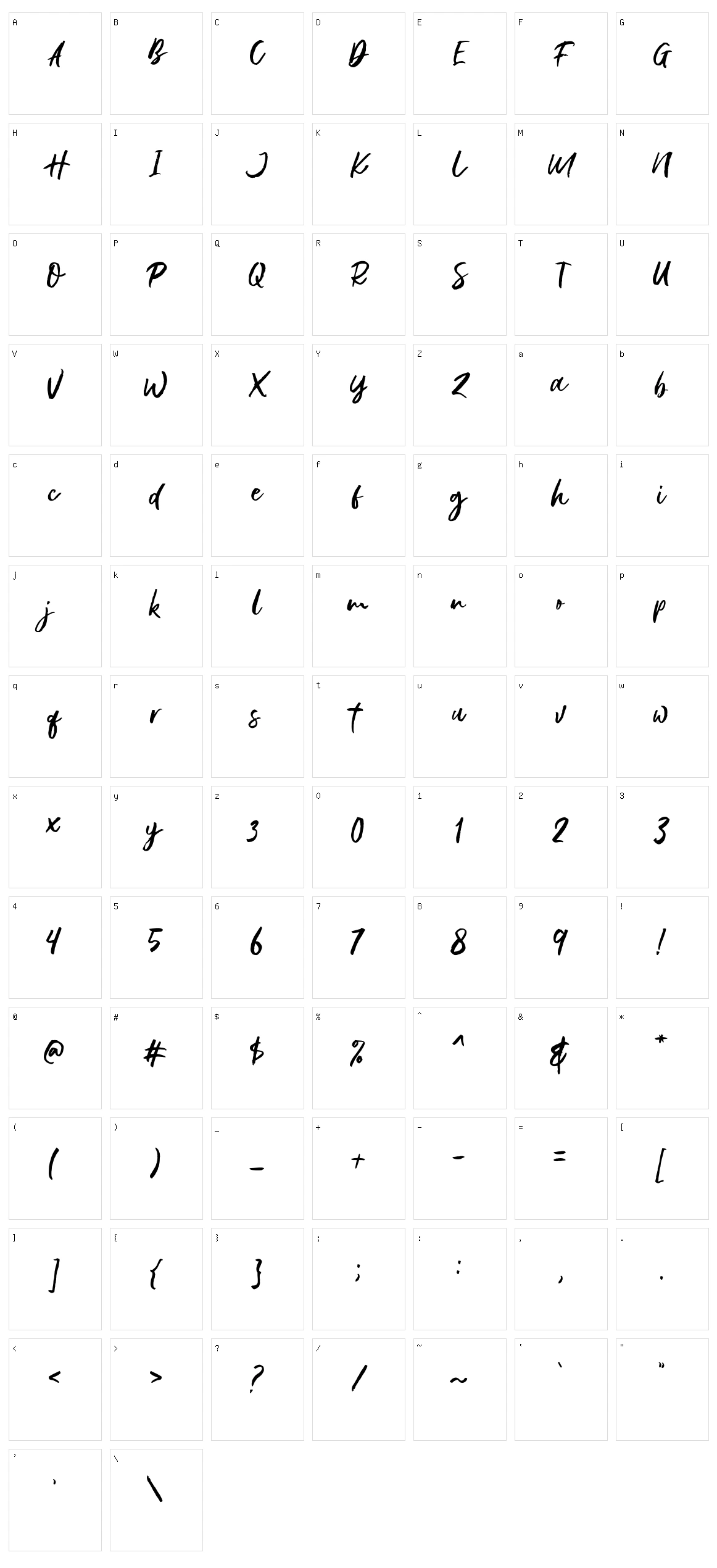 Gustolle Character Set