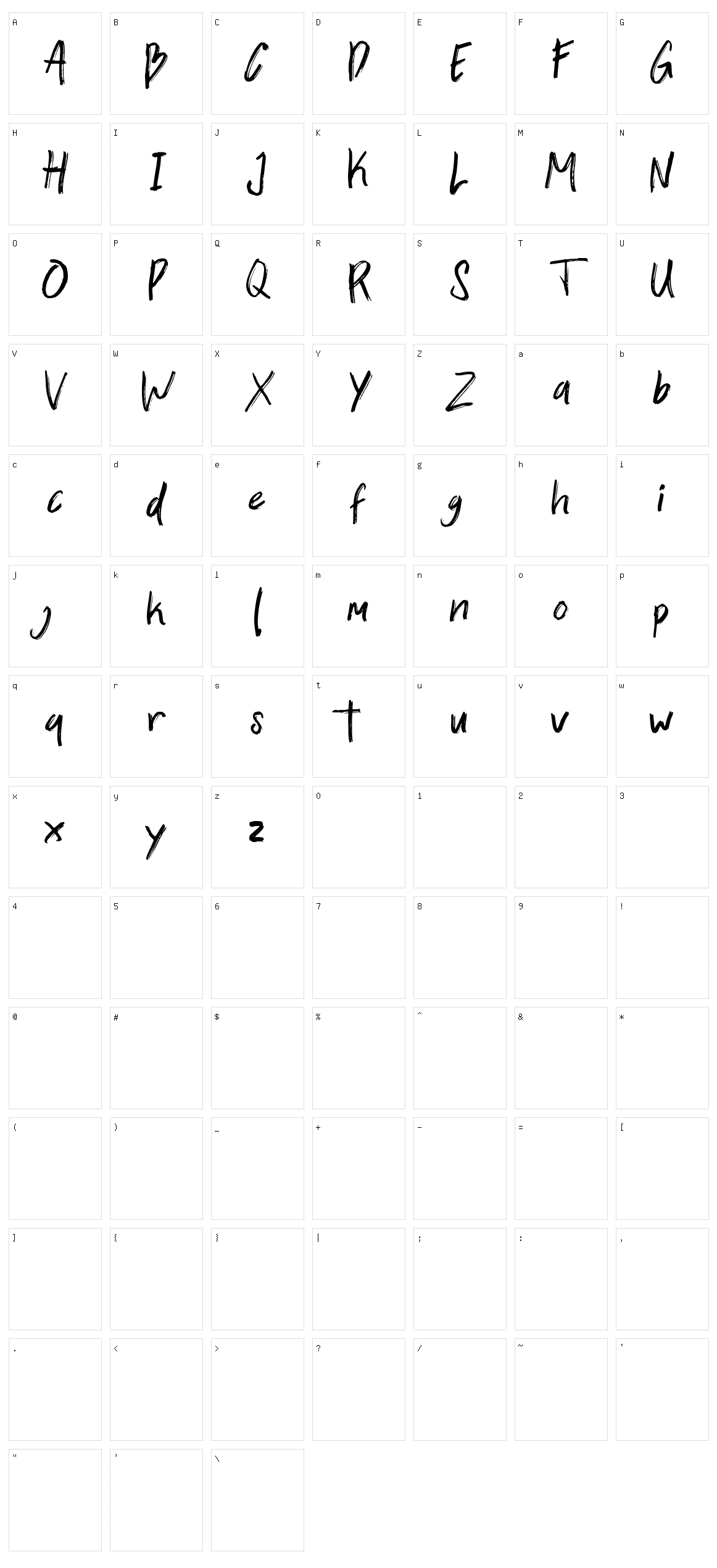 Zallord Character Set