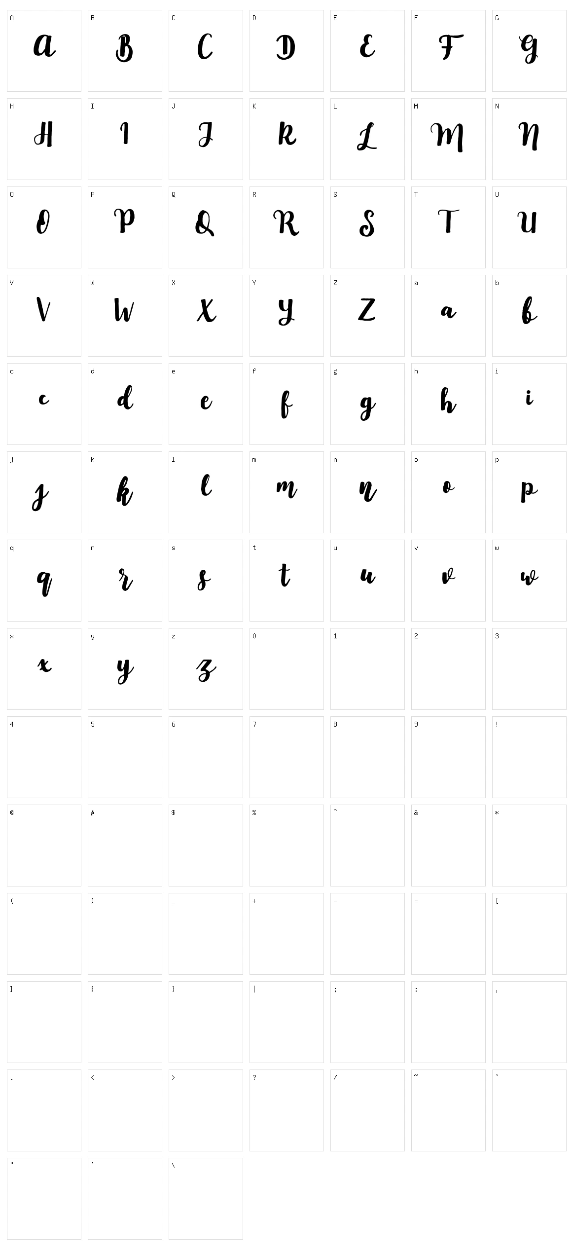 Mylandia Character Set