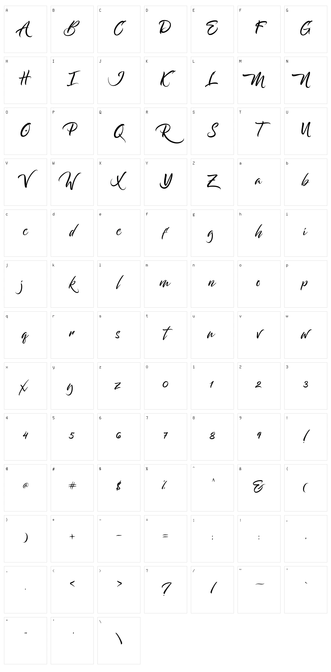 Bantham Character Set
