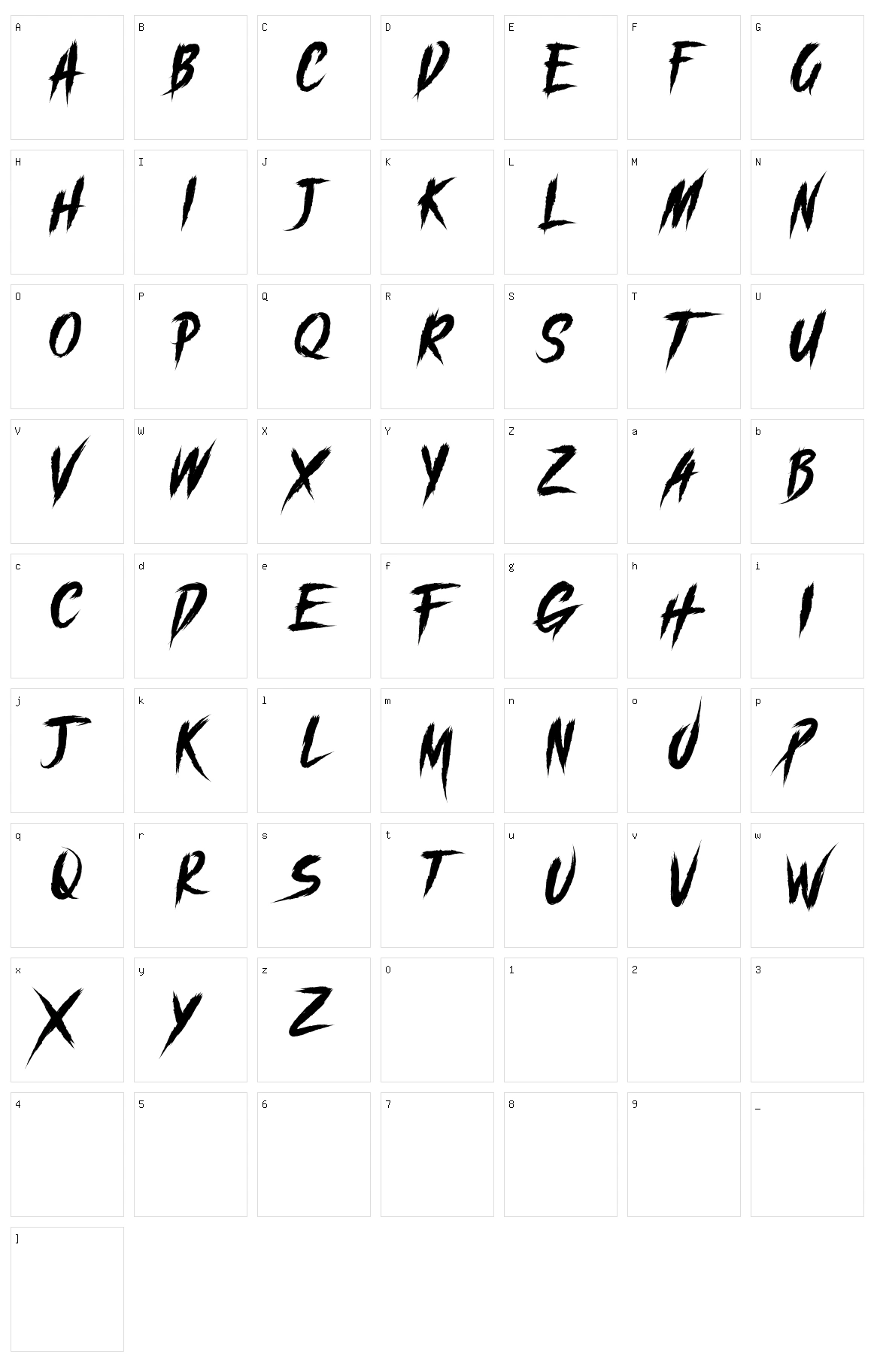 Boasterz Character Set
