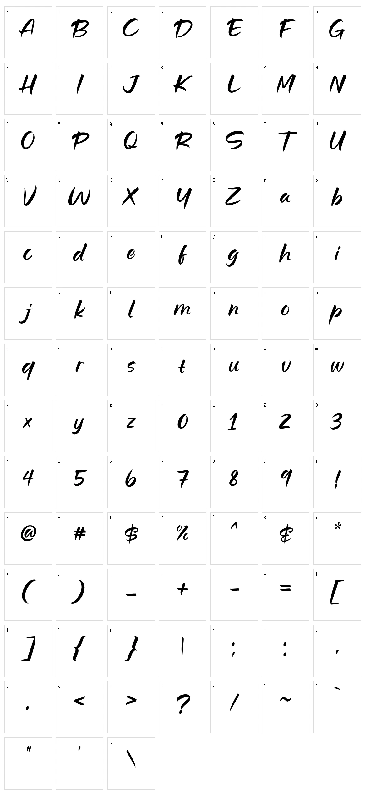 Hamilyn Character Set