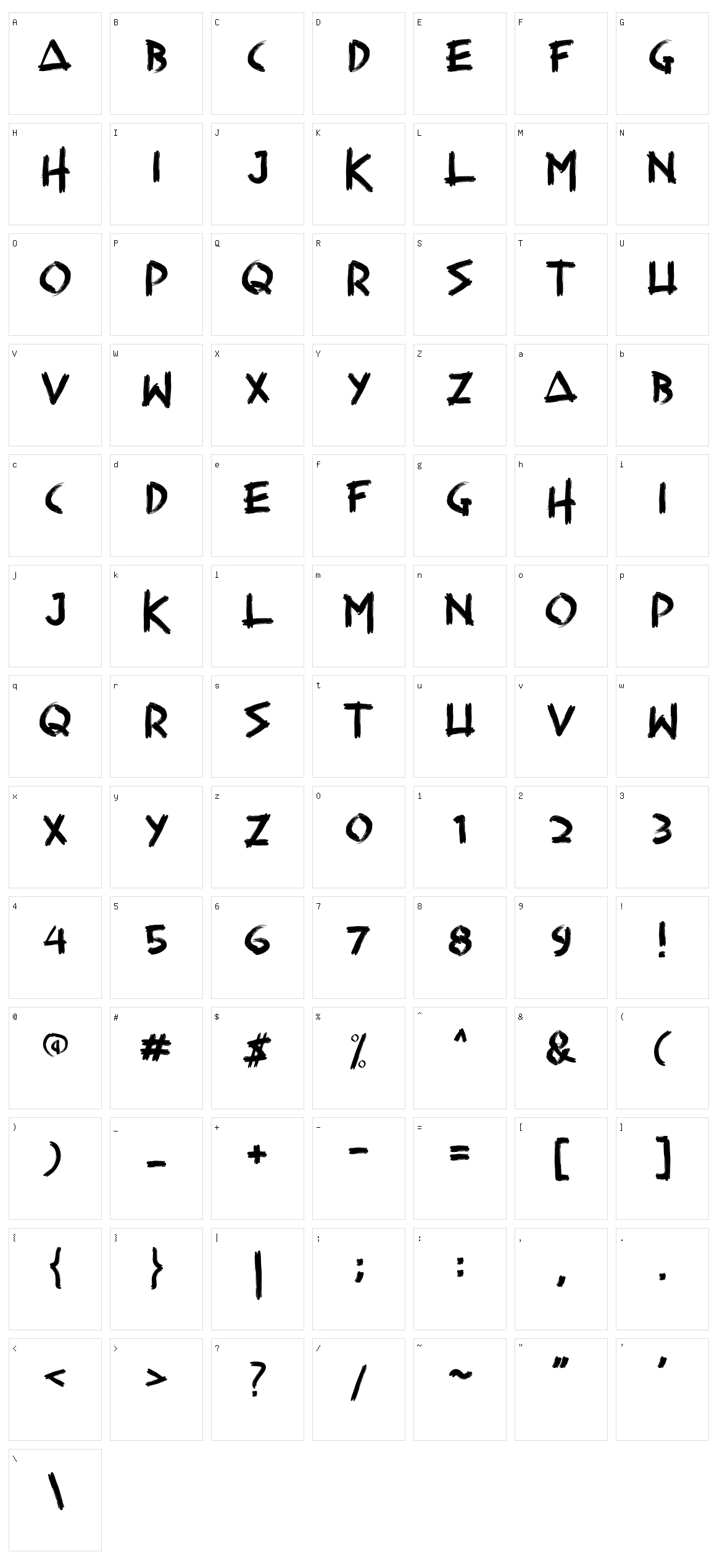 Hesrat Character Set