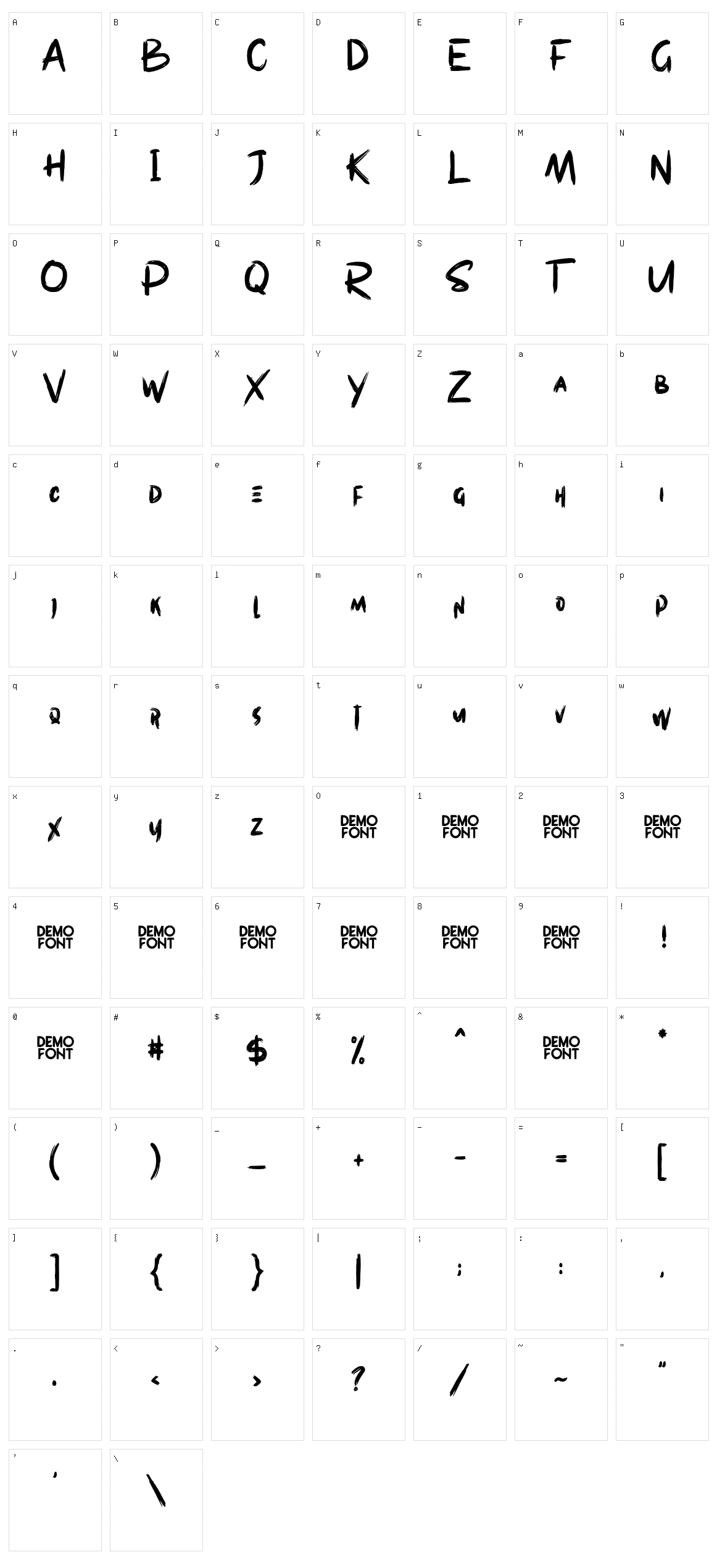 Westpart Character Set