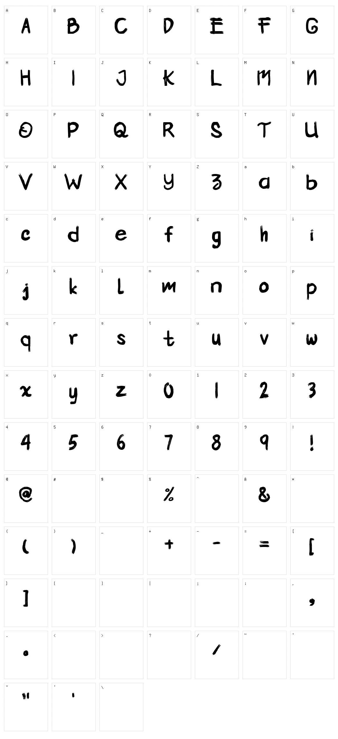 Kemocheng Character Set