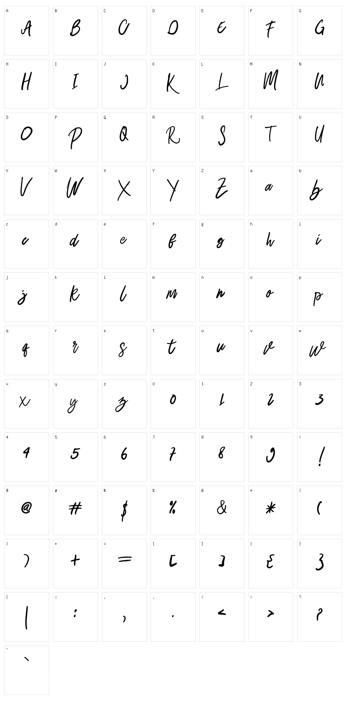 Belley Character Set