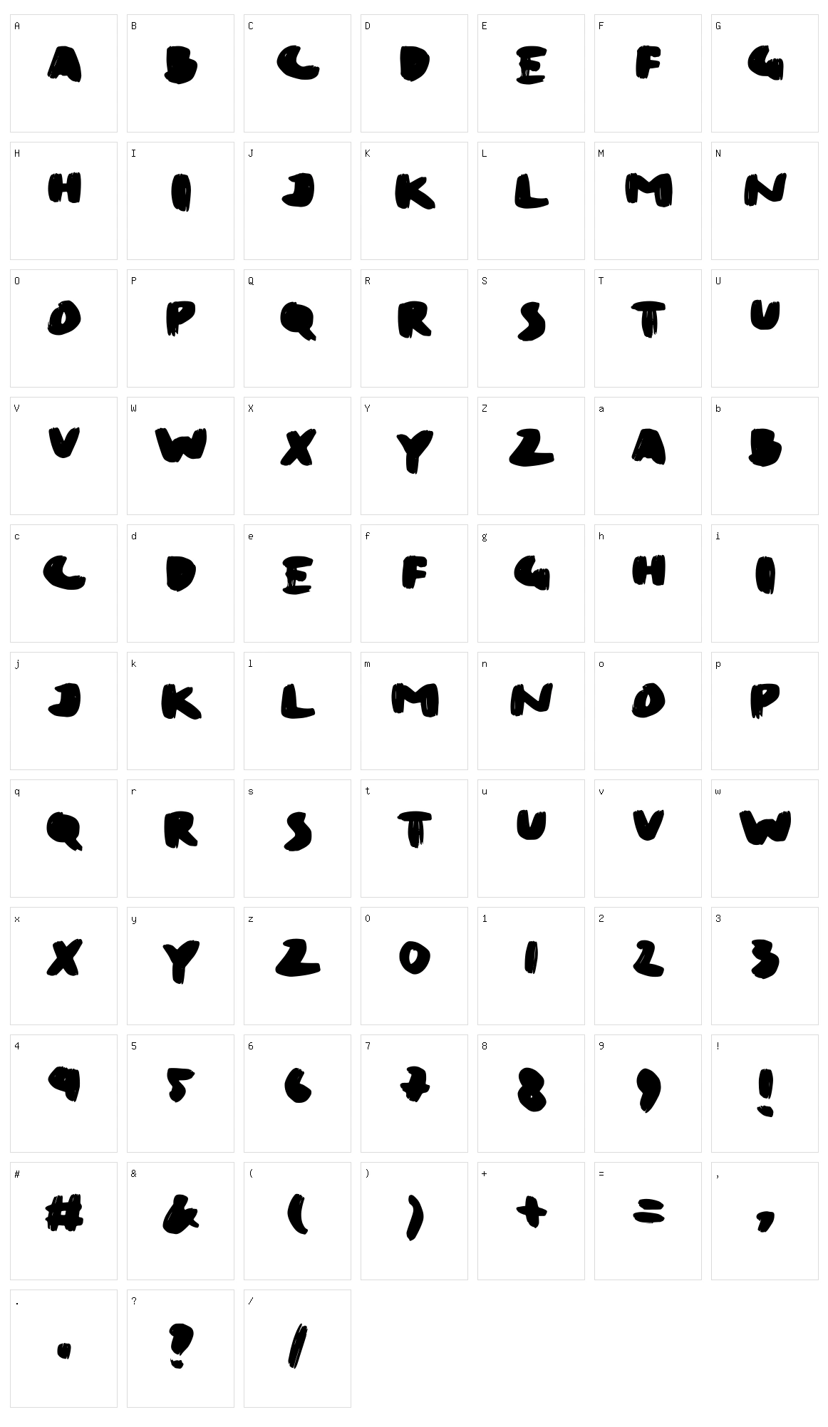 Brush Pen XL Character Set