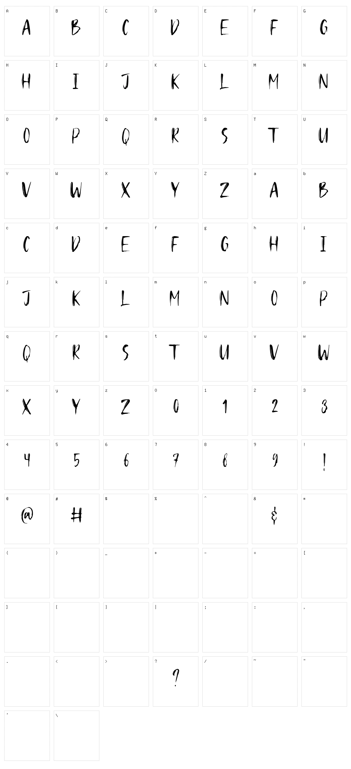 Hugos Character Set