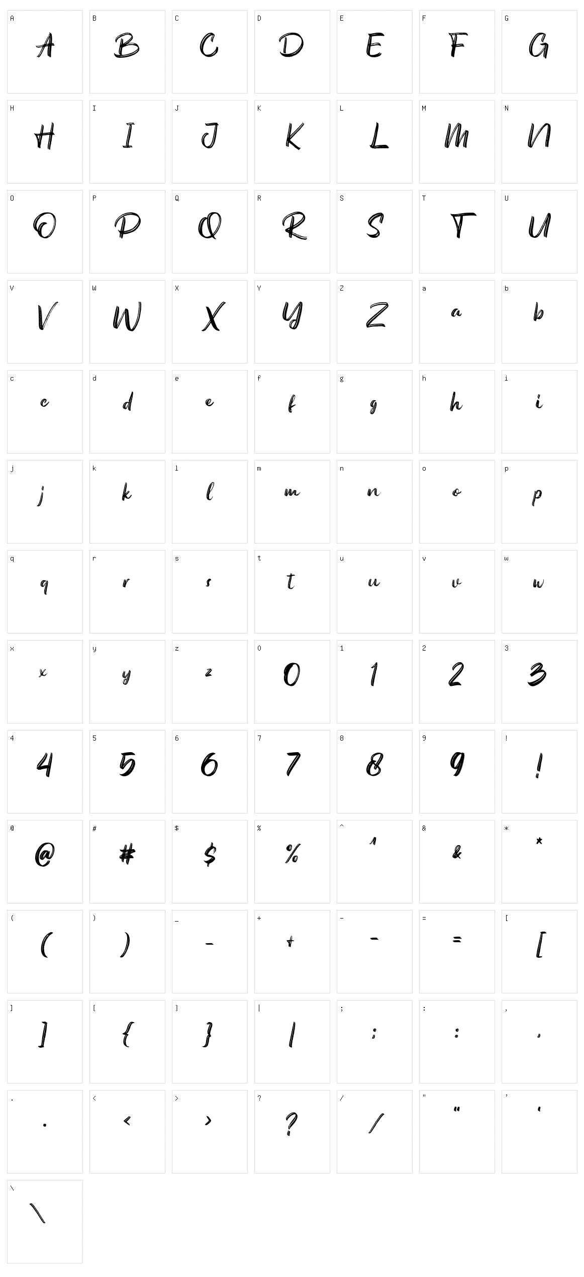 Austellia Character Set
