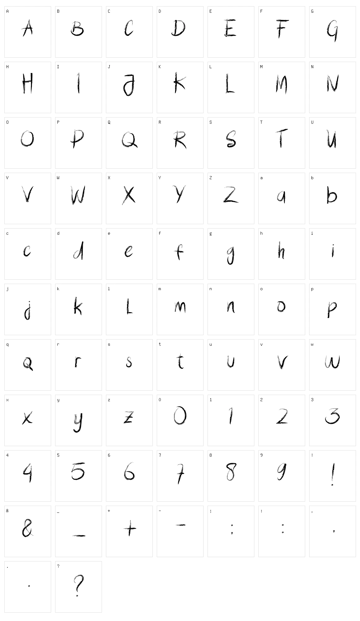 Lousiana Brush Character Set