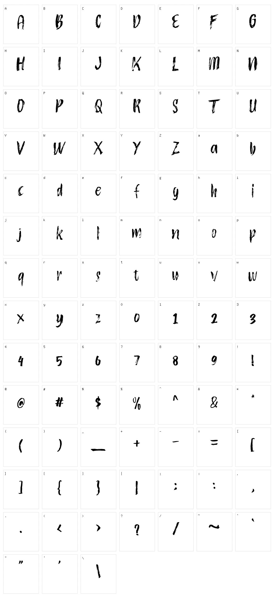 Atokous Character Set
