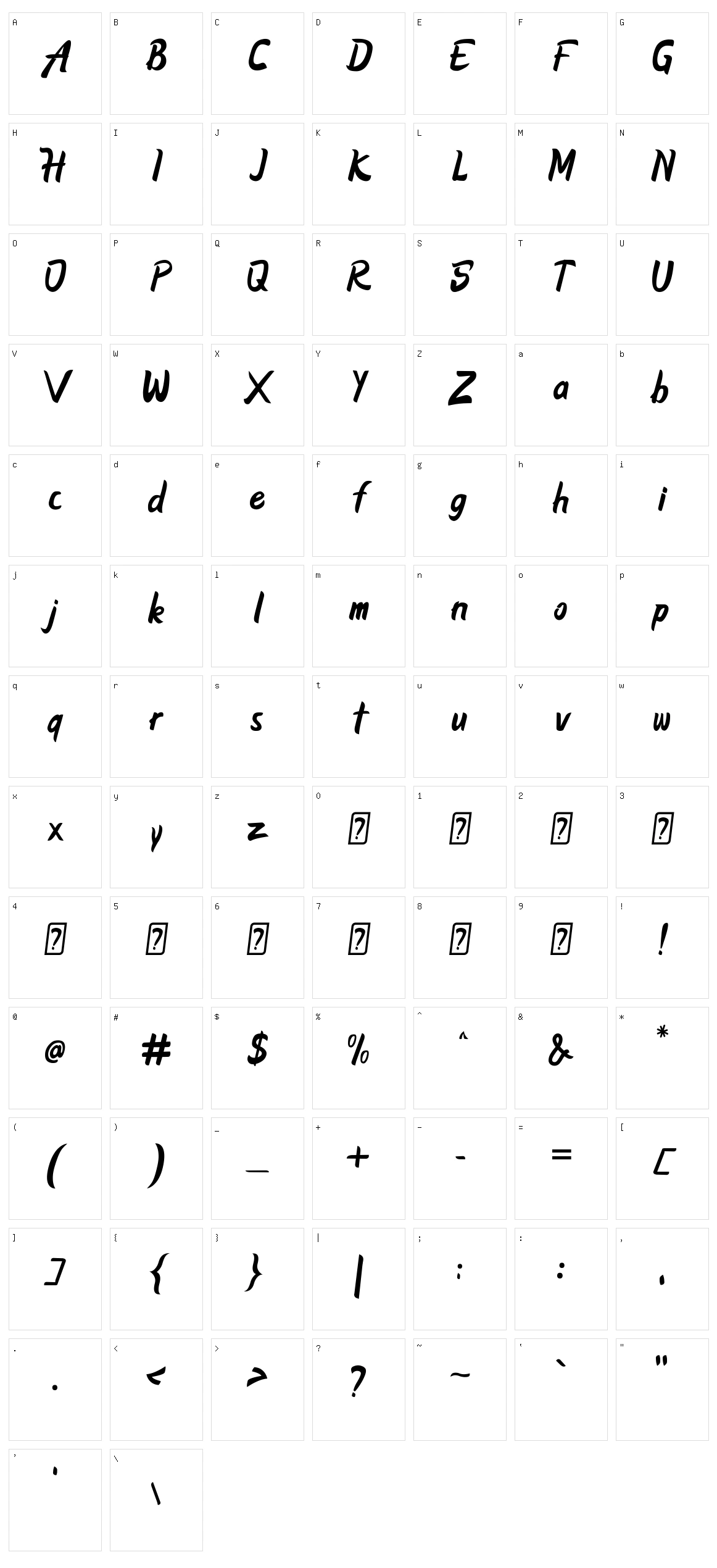 Betterize Character Set