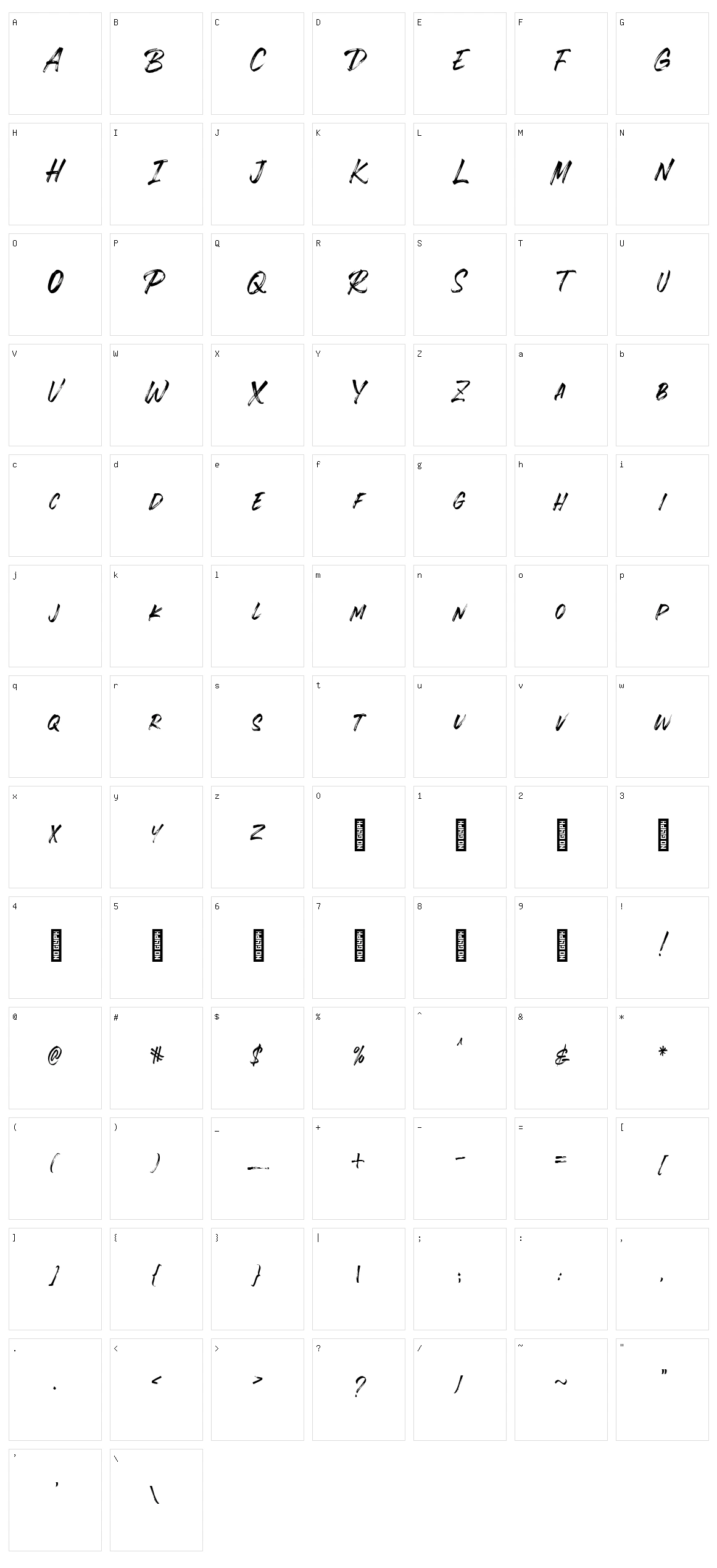 Seblaque Character Set