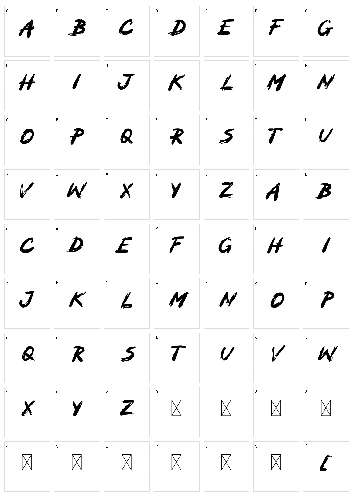 Mocker Character Set